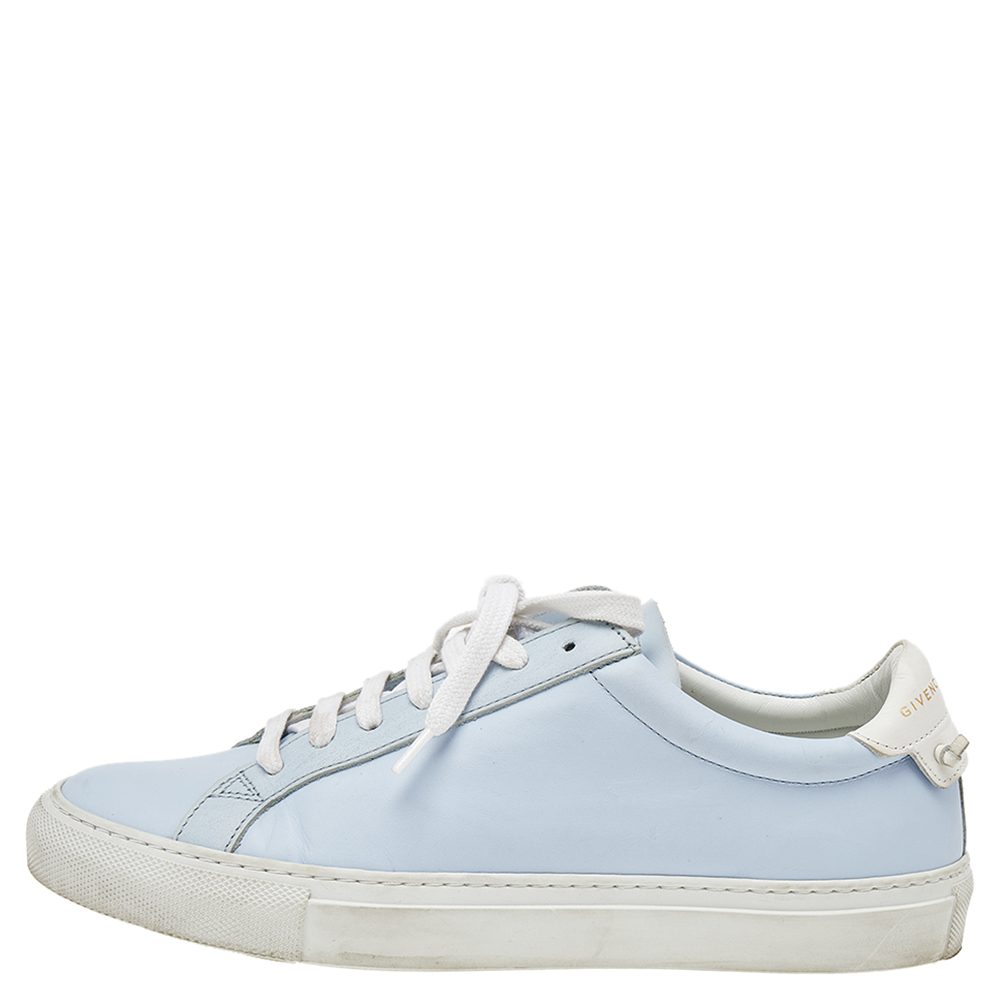 

Givenchy Baby Blue/White Leather Urban Street Low Top Sneakers Size