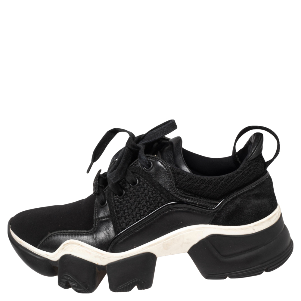 

Givenchy Black Neoprene and Suede Jaw Low Top Sneakers Size