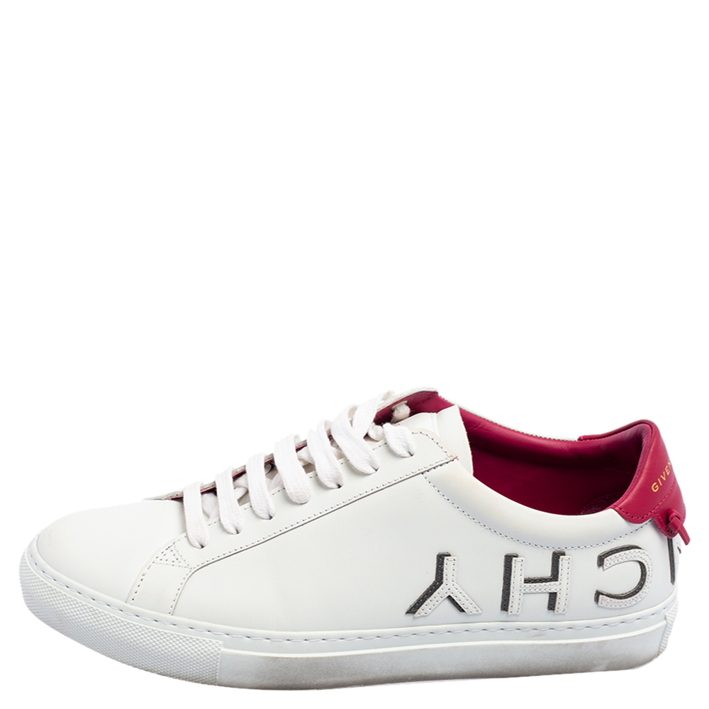 

Givenchy White Leather Urban Street Logo Applique Low-Top Sneakers Size