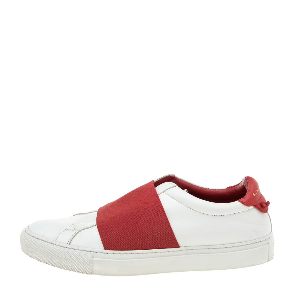 

Givenchy White/Red Leather Urban Street Slip On Sneakers Size