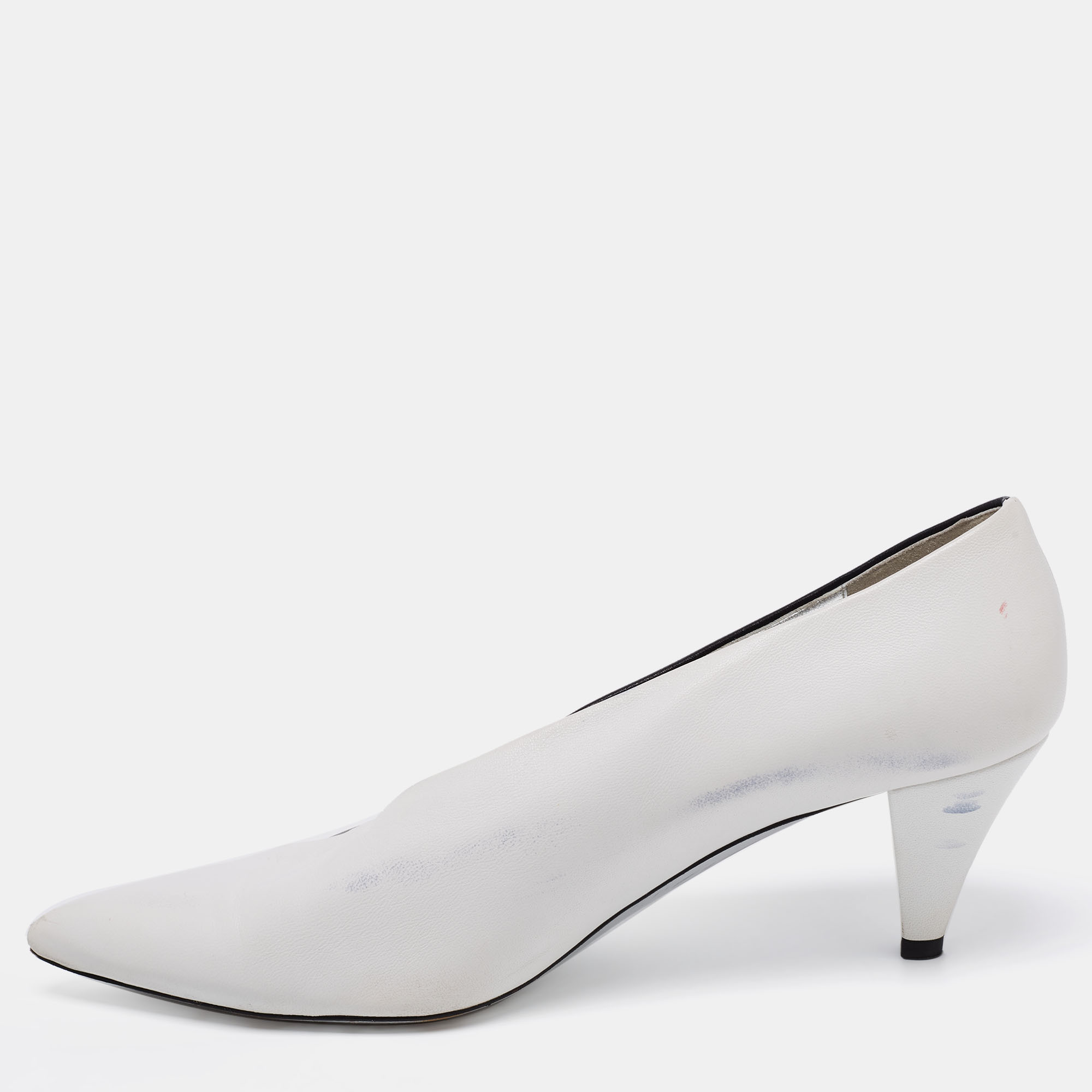 

Givenchy Black/White Leather Pointed Toe Pumps Size
