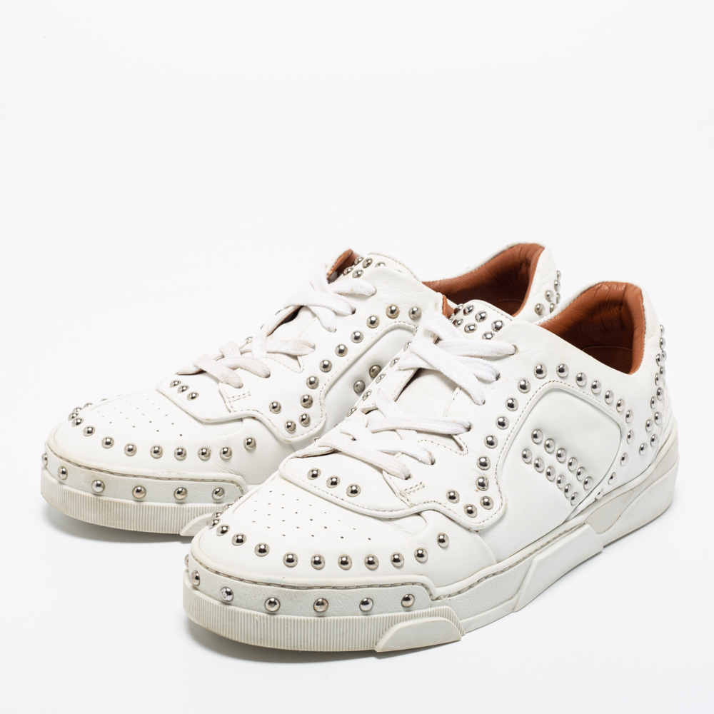 

Givenchy White Leather Studded Tyson Low Top Sneakers Size