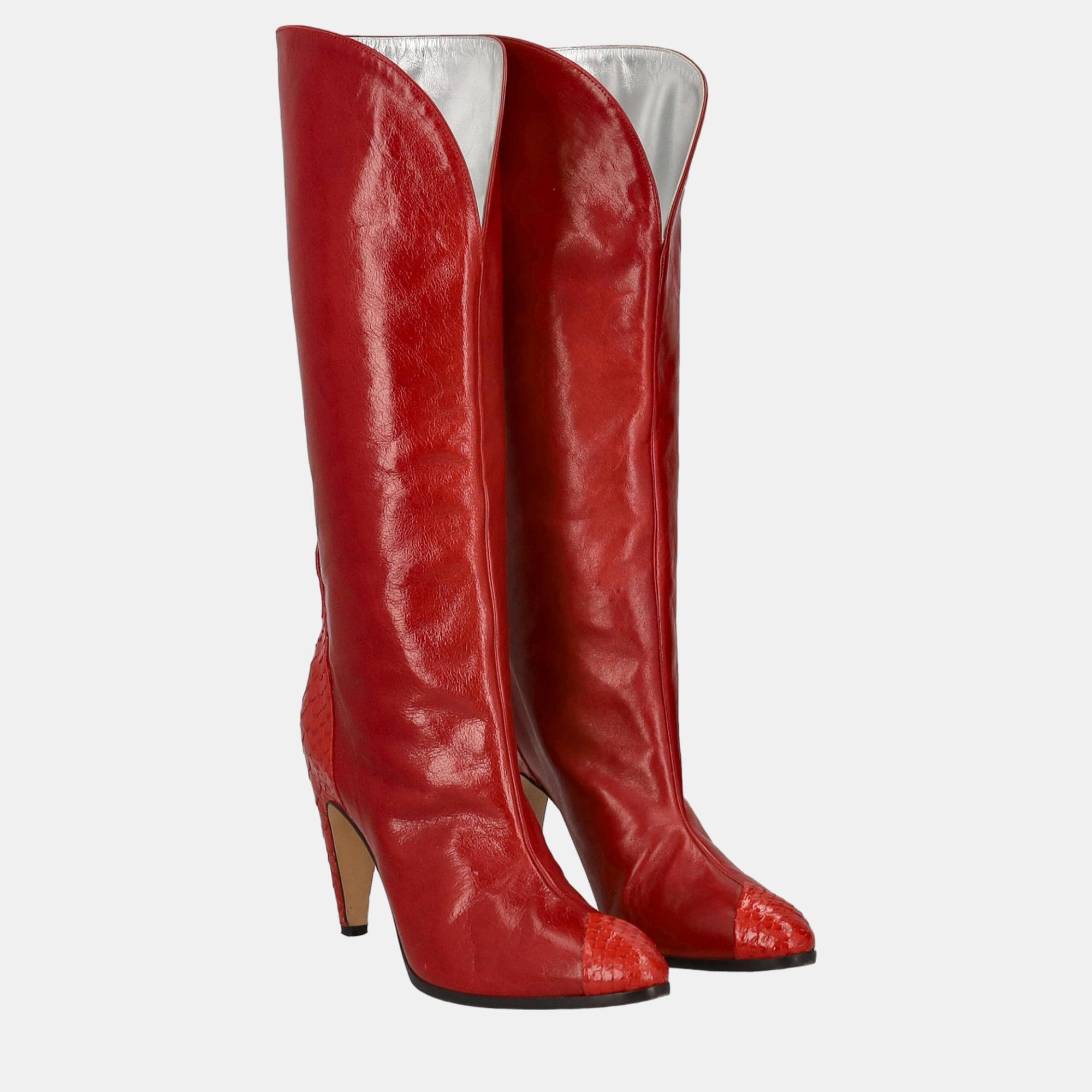 

Givenchy Women's Leather Boots - Red - EU