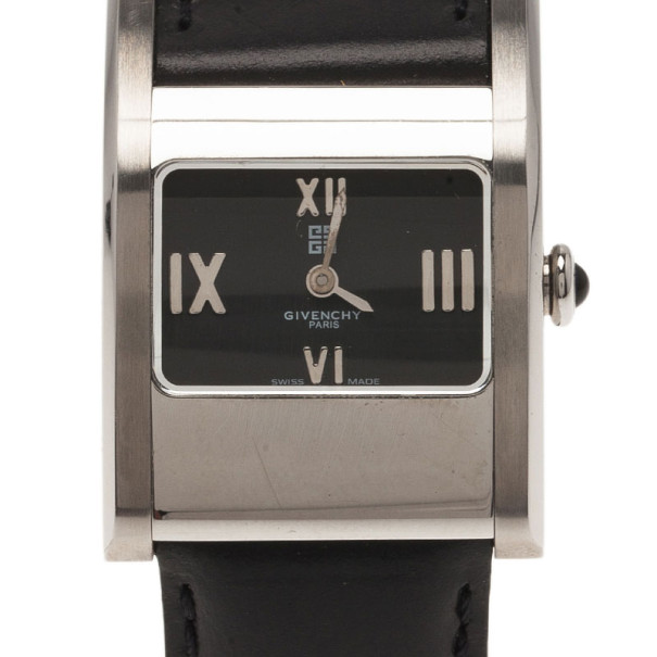 Pre Owned Givenchy Black Stainless Steel Classic Women's Wristwatch 25MM