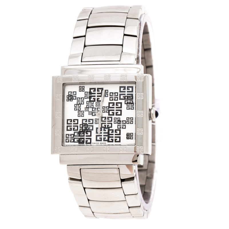 Pre Owned Givenchy Silver Stainless Steel New Apsaras REG.800411 Women's Wristwatch 35MM