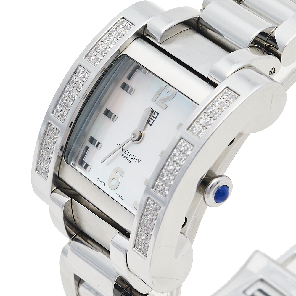 

Givenchy Mother of Pearl Stainless Steel Koleos Women's Wristwatch, White