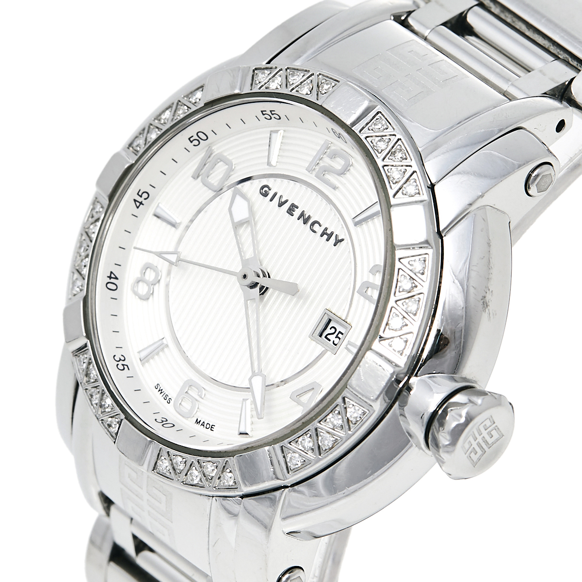 

Givenchy Silver Stainless Steel Diamonds GV.5202L Women's Wristwatch