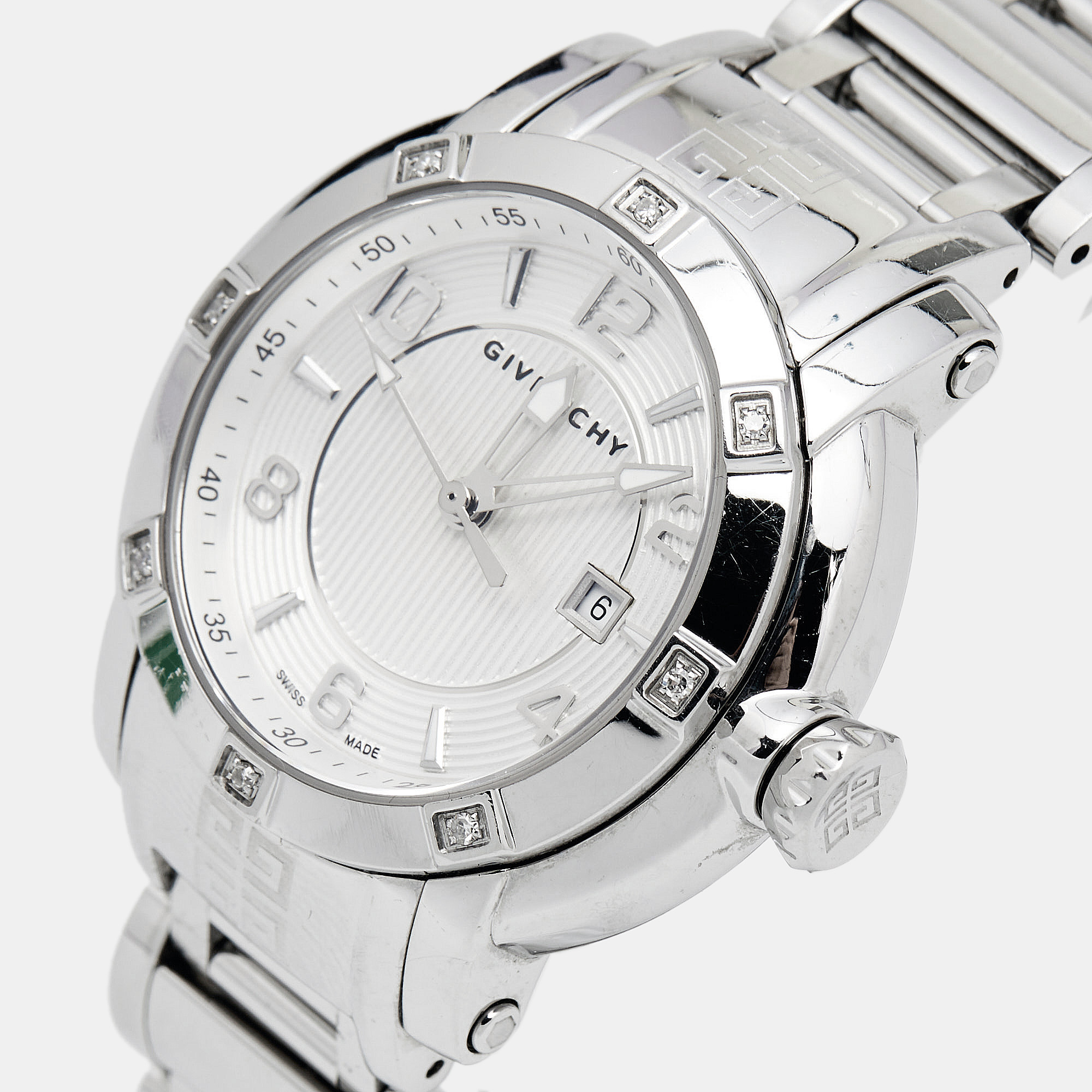 

Givenchy White Stainless Steel Diamond GV.5202L Women's Wristwatch