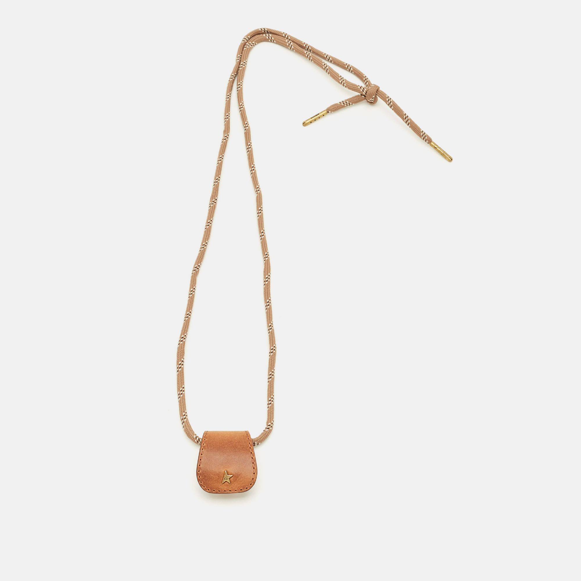 

Golden Goose Brown Leather Glasses Case Clip and Hiking Strap