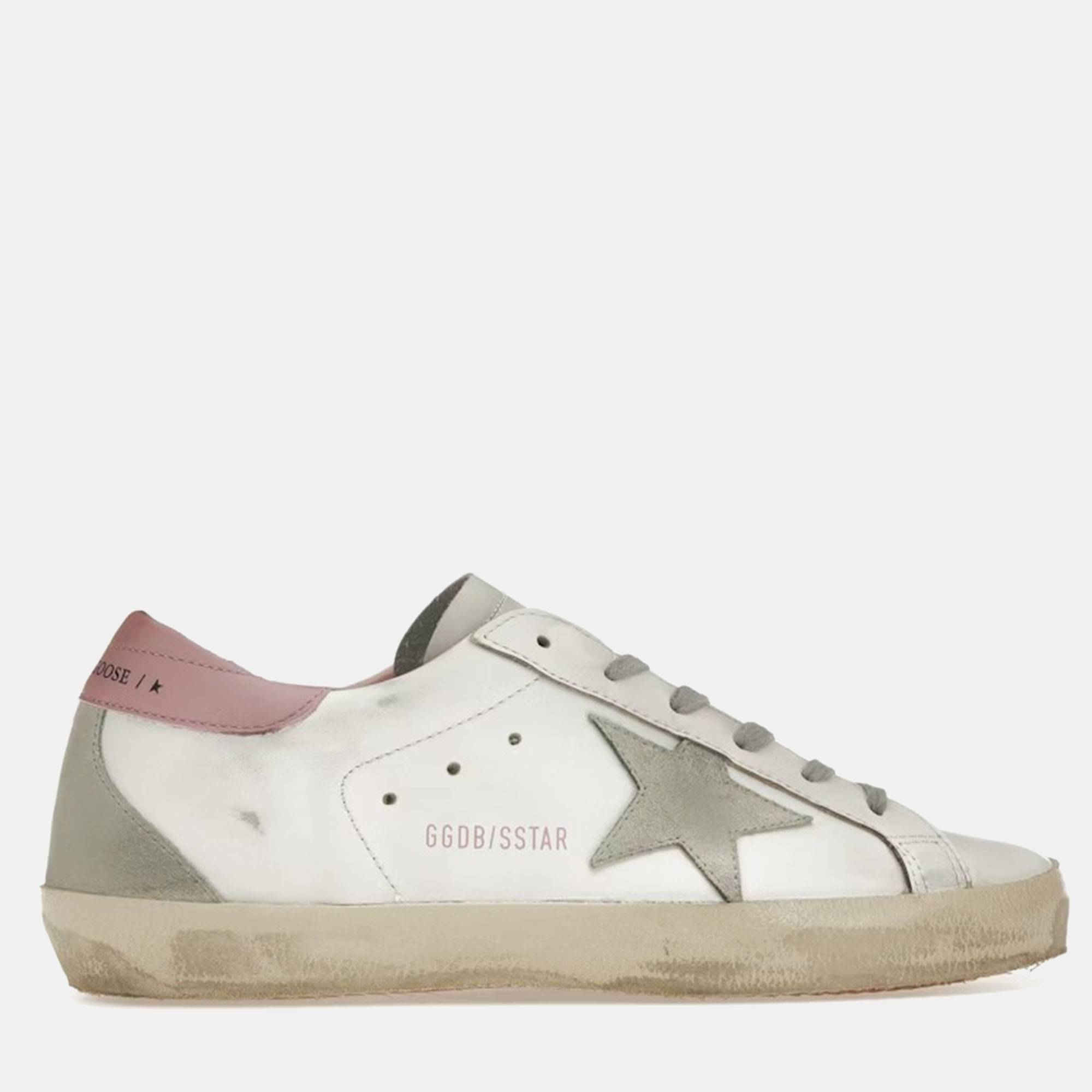 

Golden Goose White/Light Pink Golden Goose Super-Star Sneaker Size EU