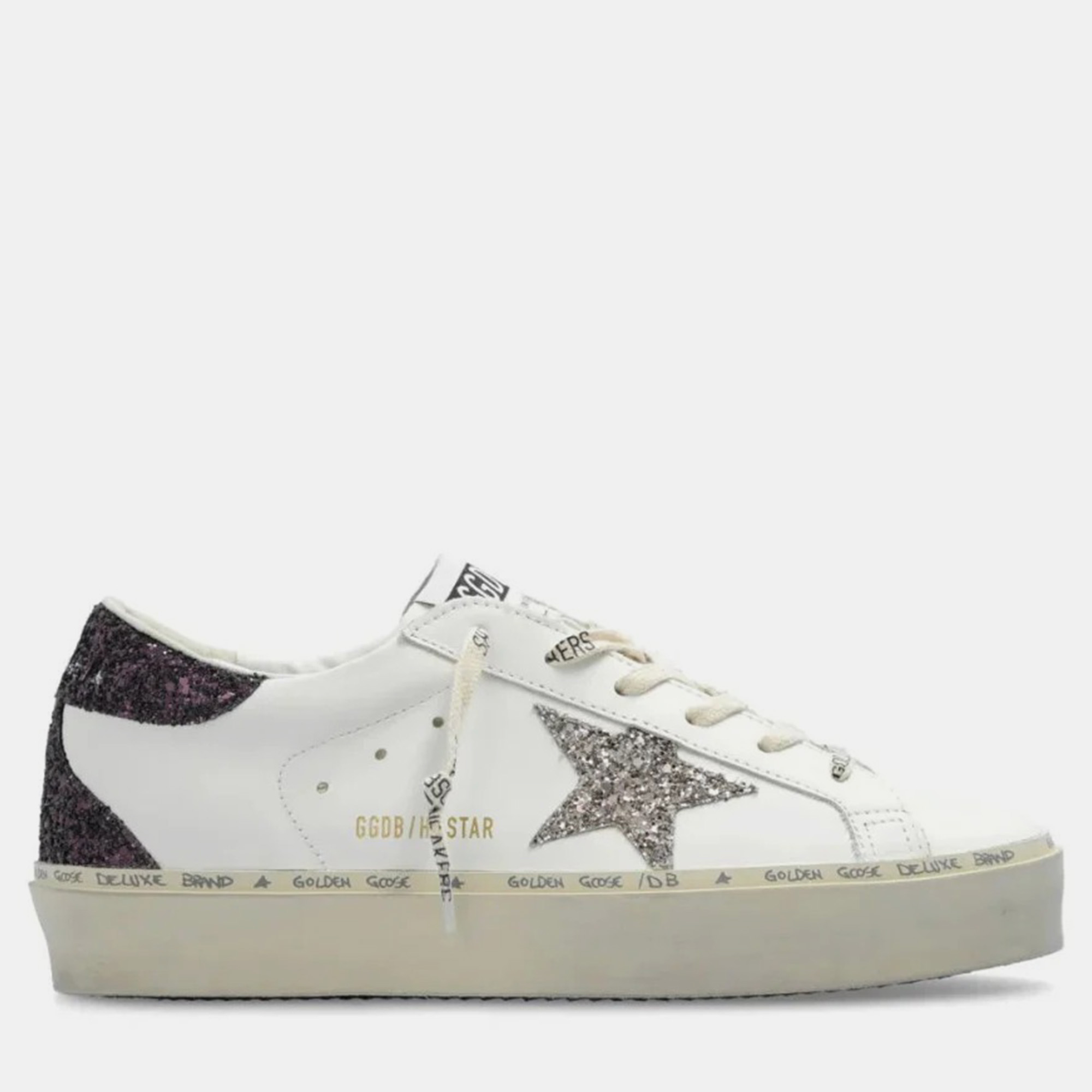 

Golden Goose Hi Star  White Leather Sneakers