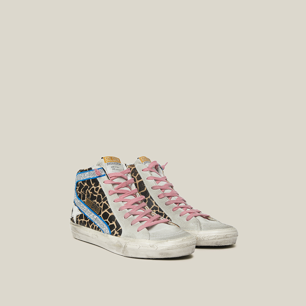 

Golden Goose Deluxe Brand Animal Leopard Print High Top Leather Sneakers Size IT, Multicolor