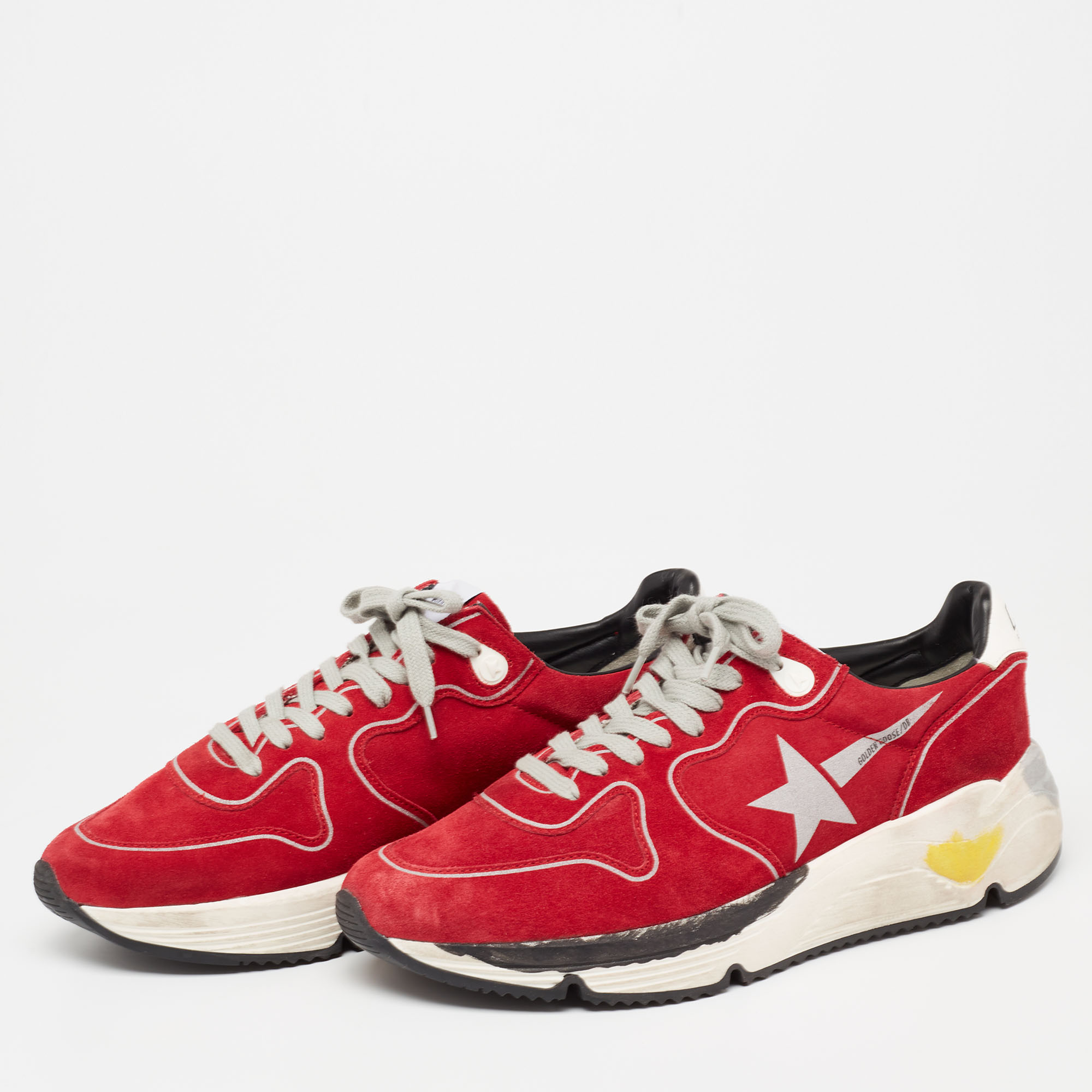 

Golden Goose Red Suede Running Sneakers Size