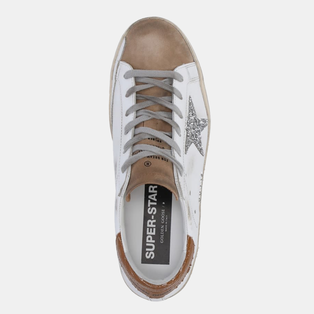 

Golden Goose White/Brown Super-star Sneaker Size EU