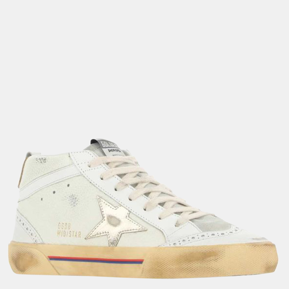 

Golden Goose White/Silver Star Leopard print Deluxe Sneakers Size EU