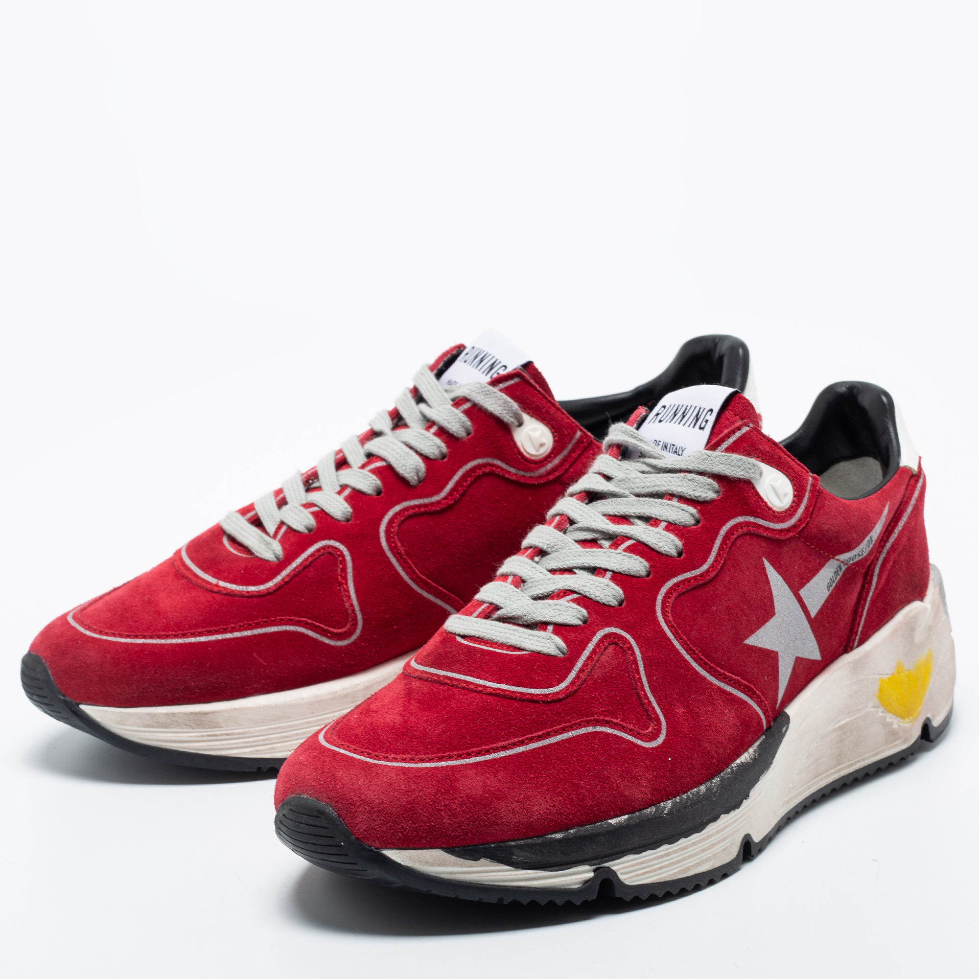 

Golden Goose Red Suede Running Sneakers Size