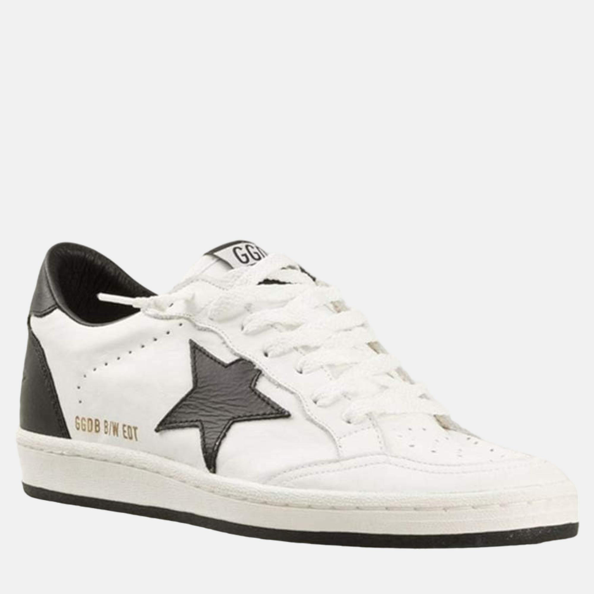 

Golden Goose Navy Blue Leather Trainers EU