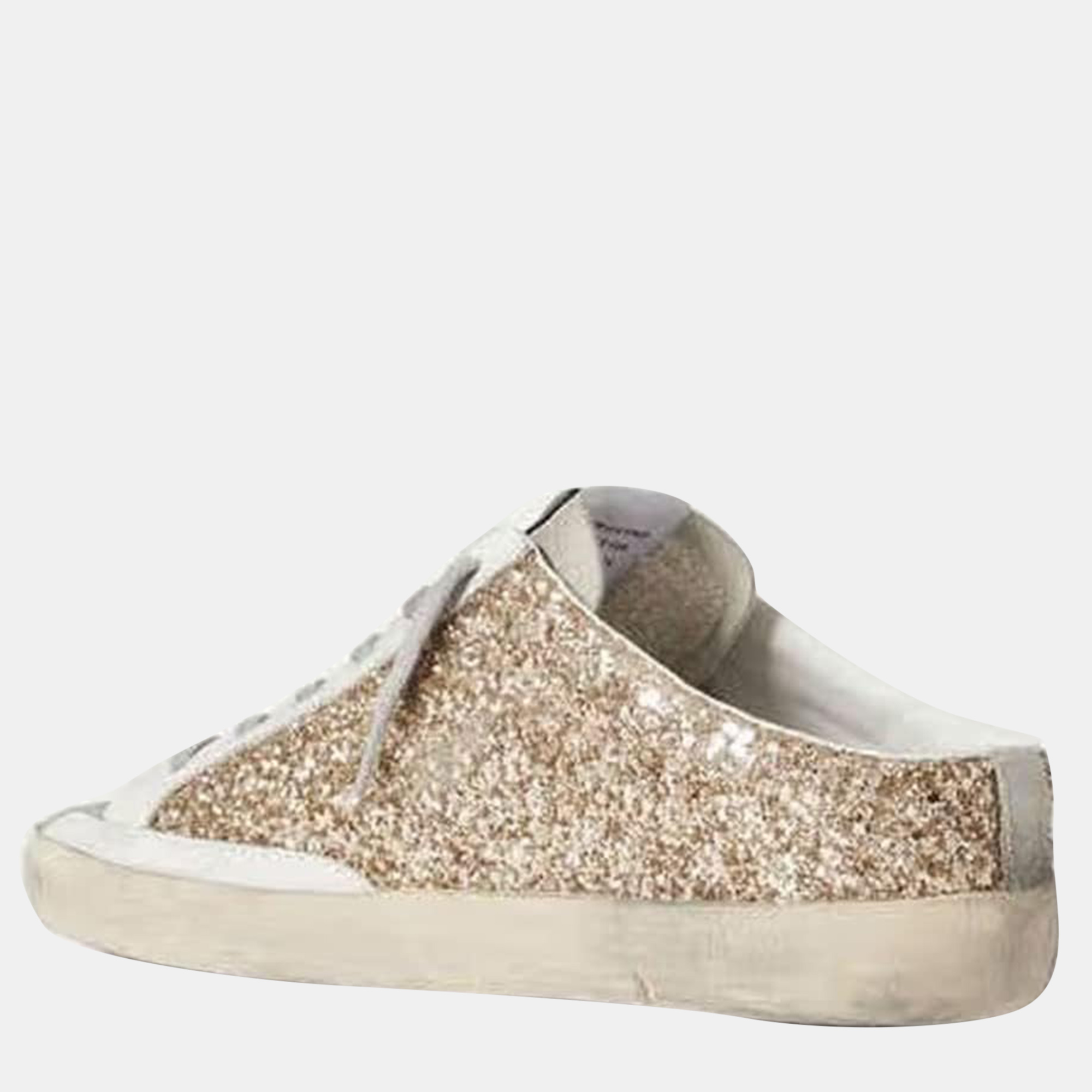 

Golden Goose Sneakers Women Casual Party Glitter Bling Shoes Breathable Soft Muller Slippers EU, Metallic