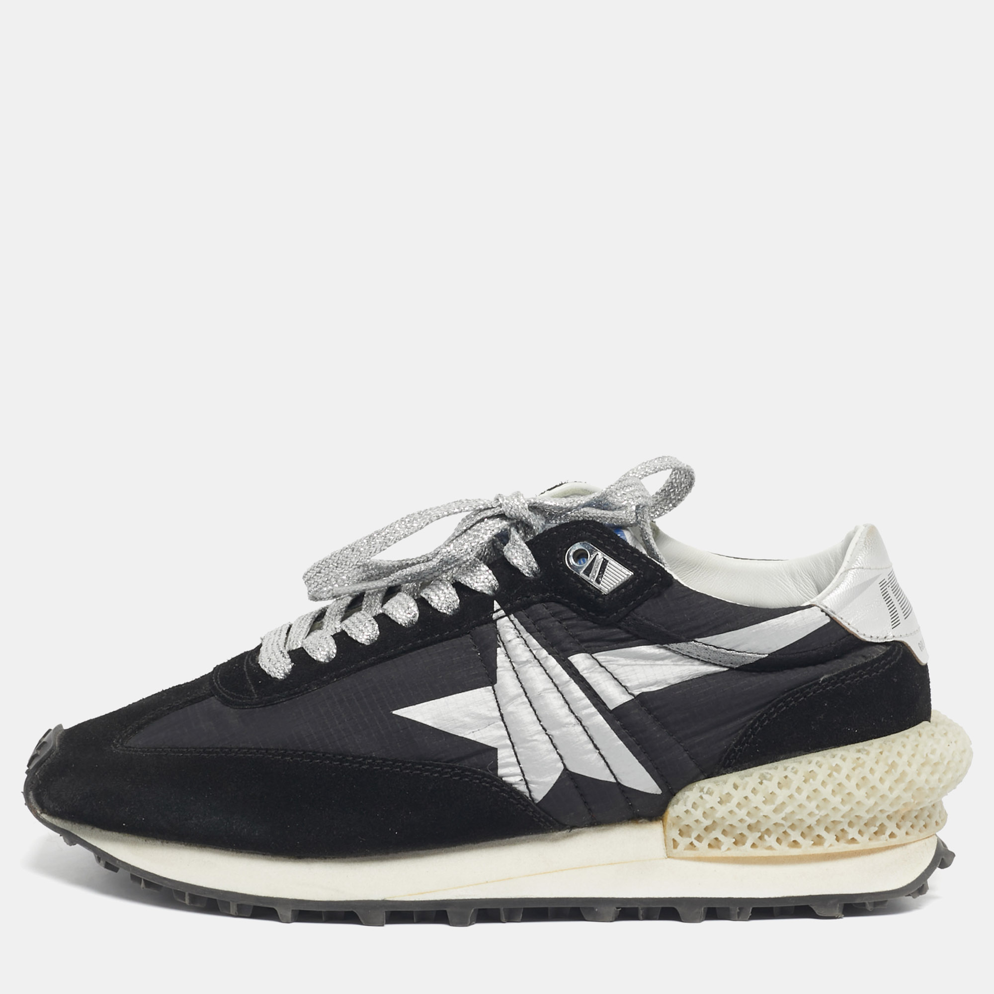 

Golden Goose Black Fabric and Suede Running Marathon Sneakers Size