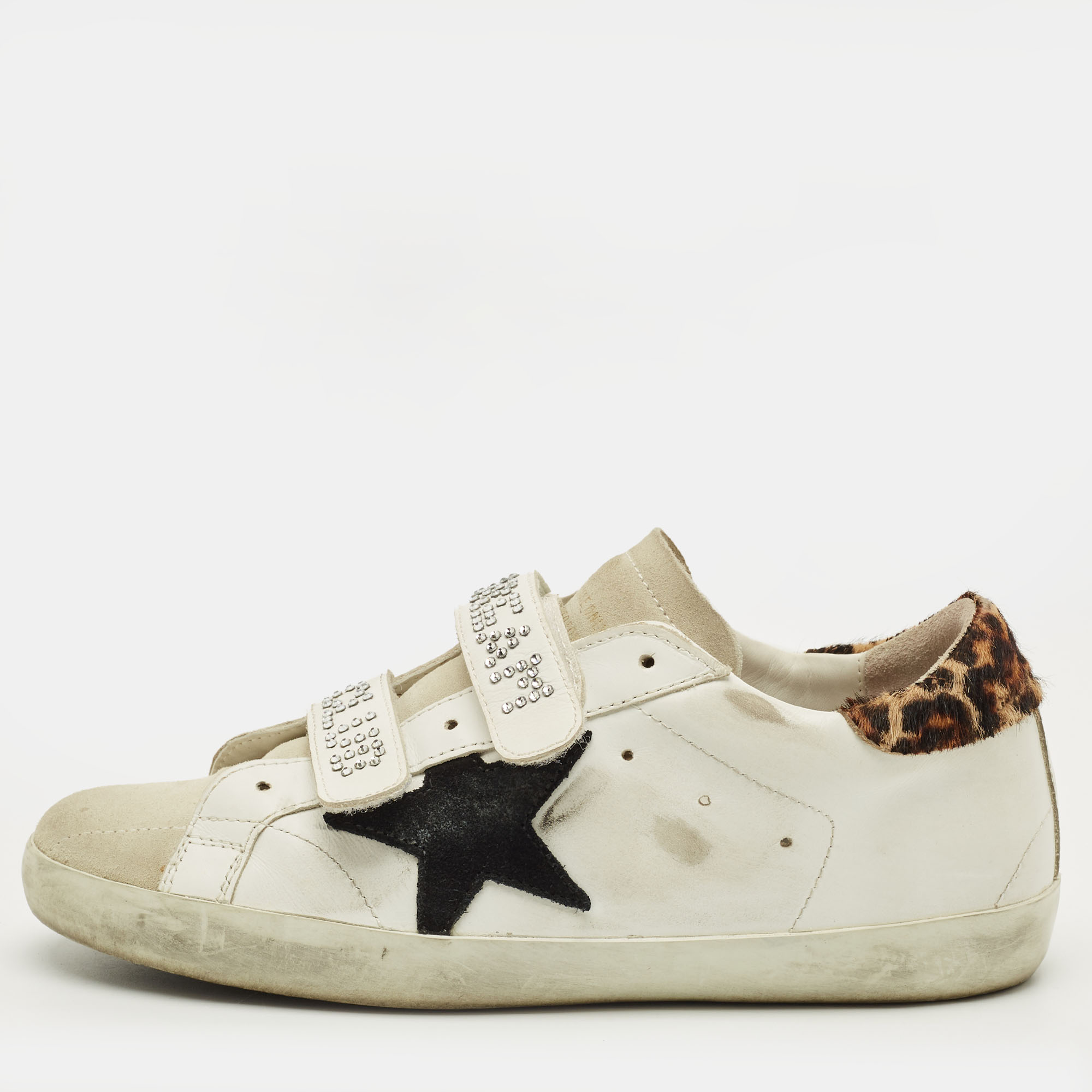 

Golden Goose Old school Size  White/Grey Leather and Suede Low Top Sneakers