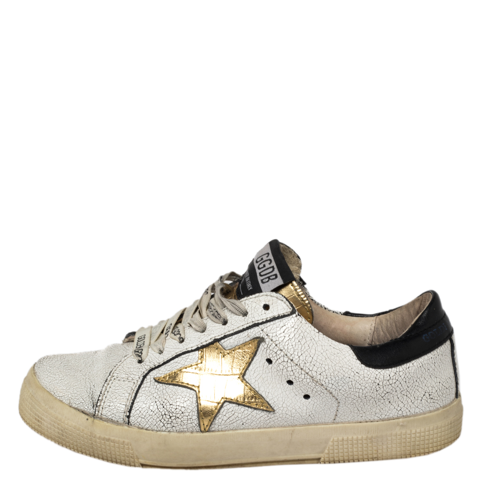 

Golden Goose White/Black Leather Superstar Sneakers Size