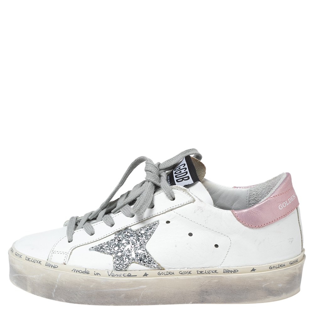 

Golden Goose White Leather Superstar Sneakers Size