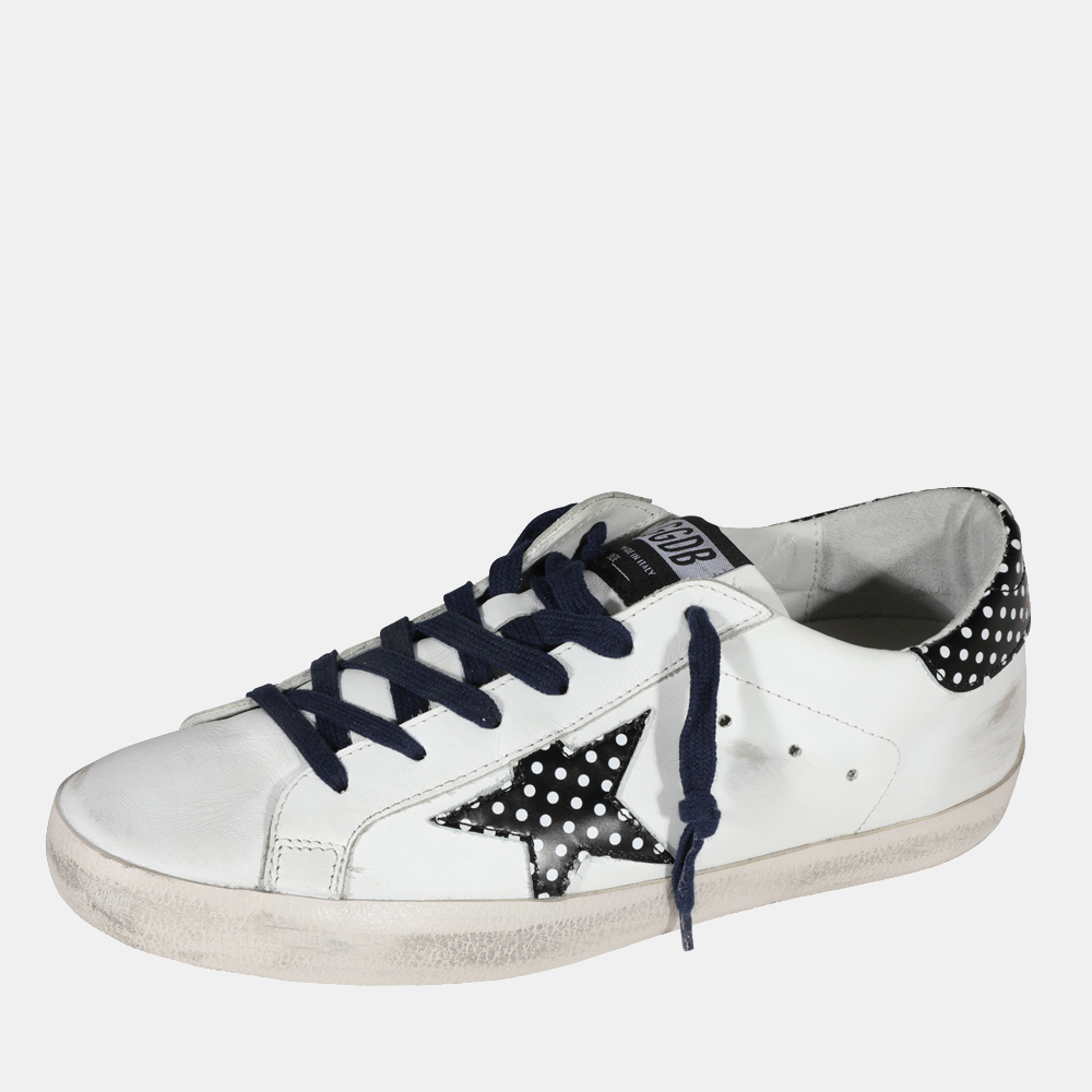 

Golden Goose White/Black Polka Dots Superstar Sneaker Size EU