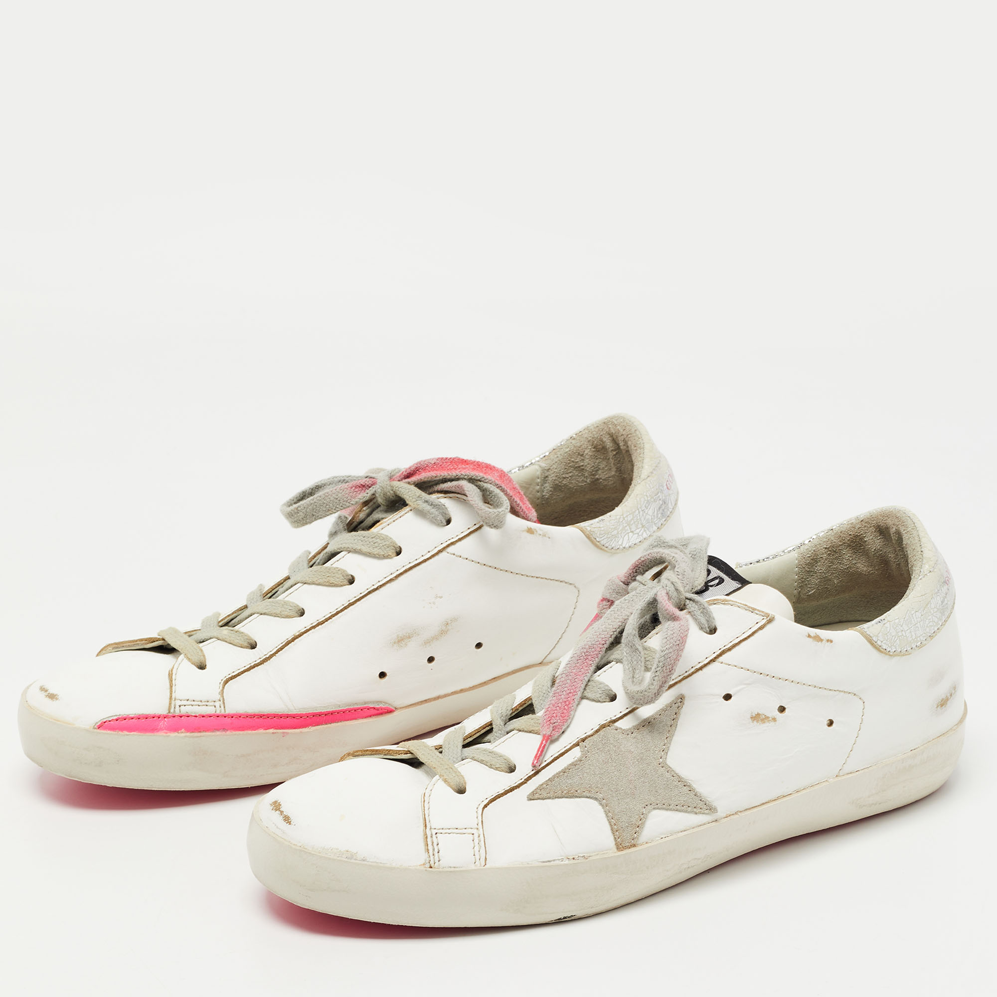 

Golden Goose white Leather Skate Superstar Sneakers Size