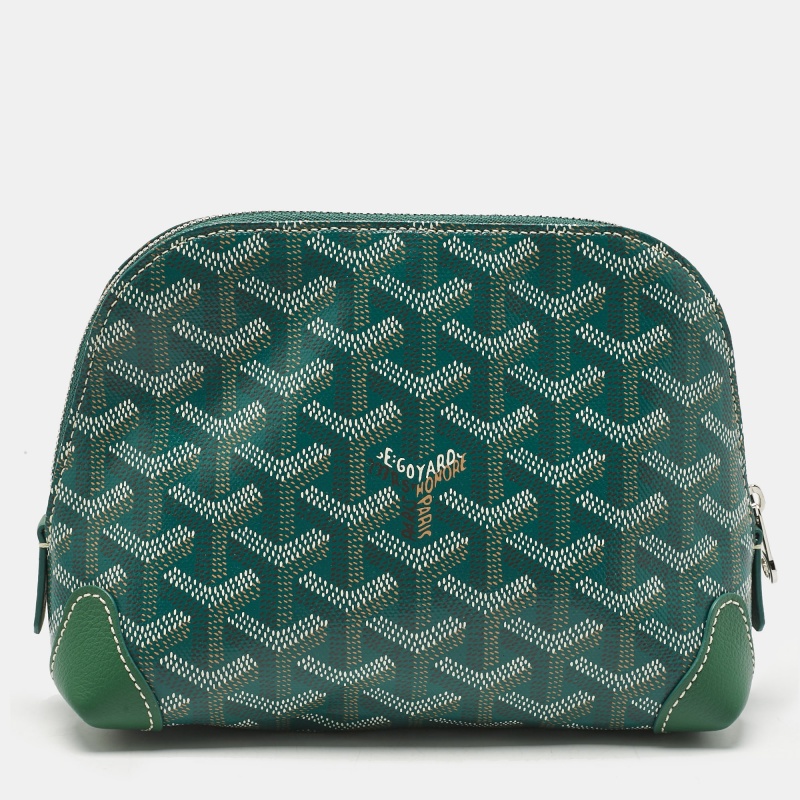 

Goyard Green Goyardine Coated Canvas and Leather Vendome Cosmetic Pouch