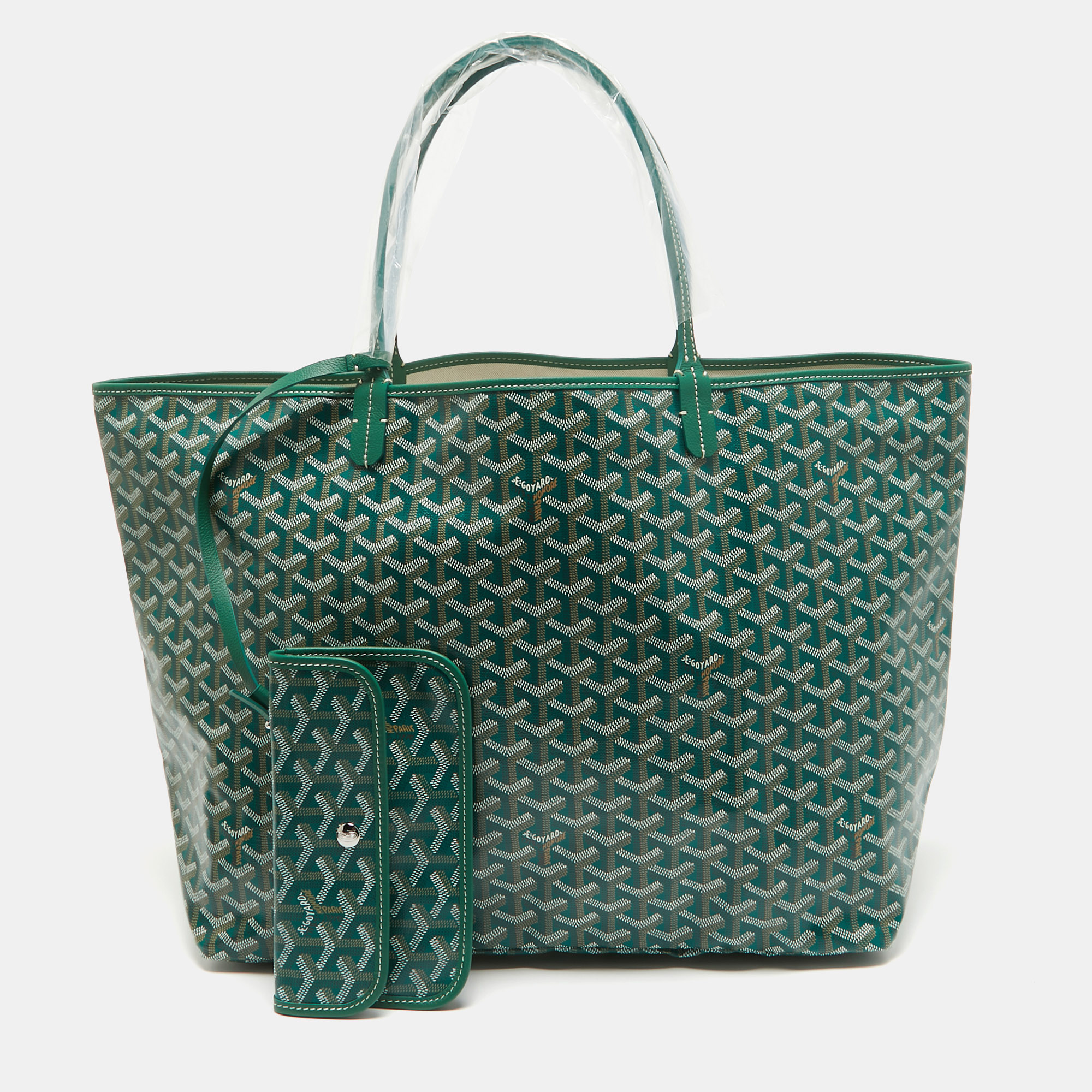 

Goyard Green Goyardine Coated Canvas and Leather Saint Louis GM Tote