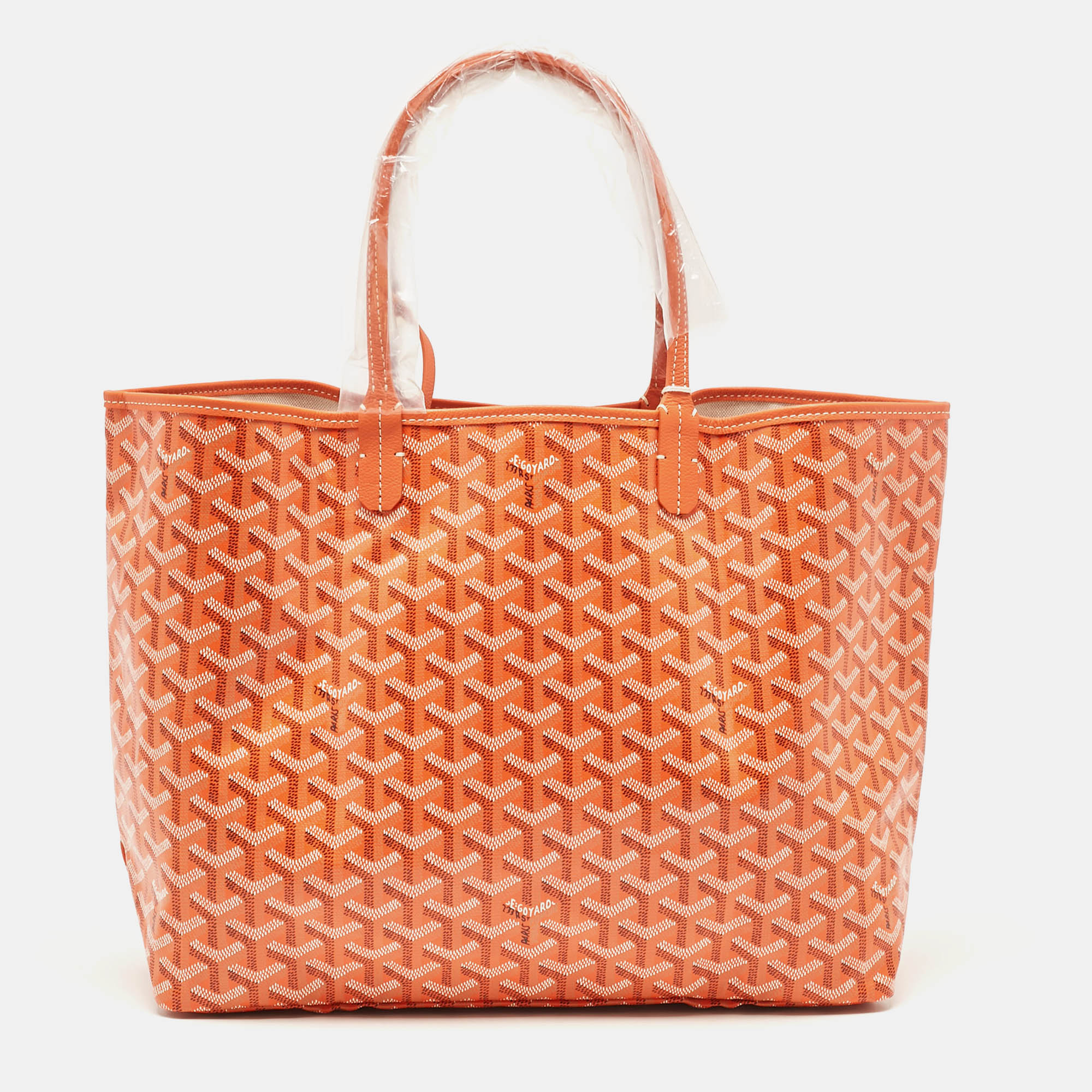 

Goyard Orange Goyardine Coated Canvas and Leather Saint Louis PM Tote