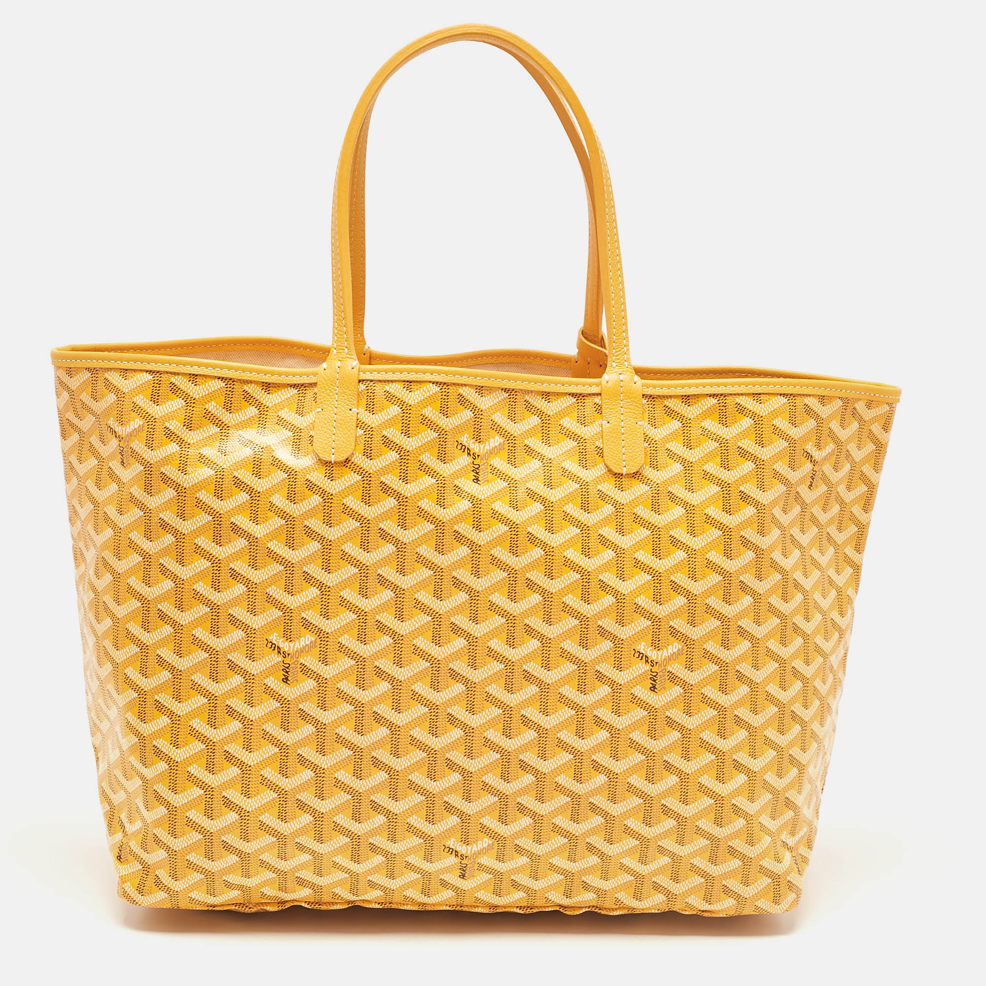 

Goyard Yellow Goyardine Coated Canvas and Leather Saint Louis PM Tote