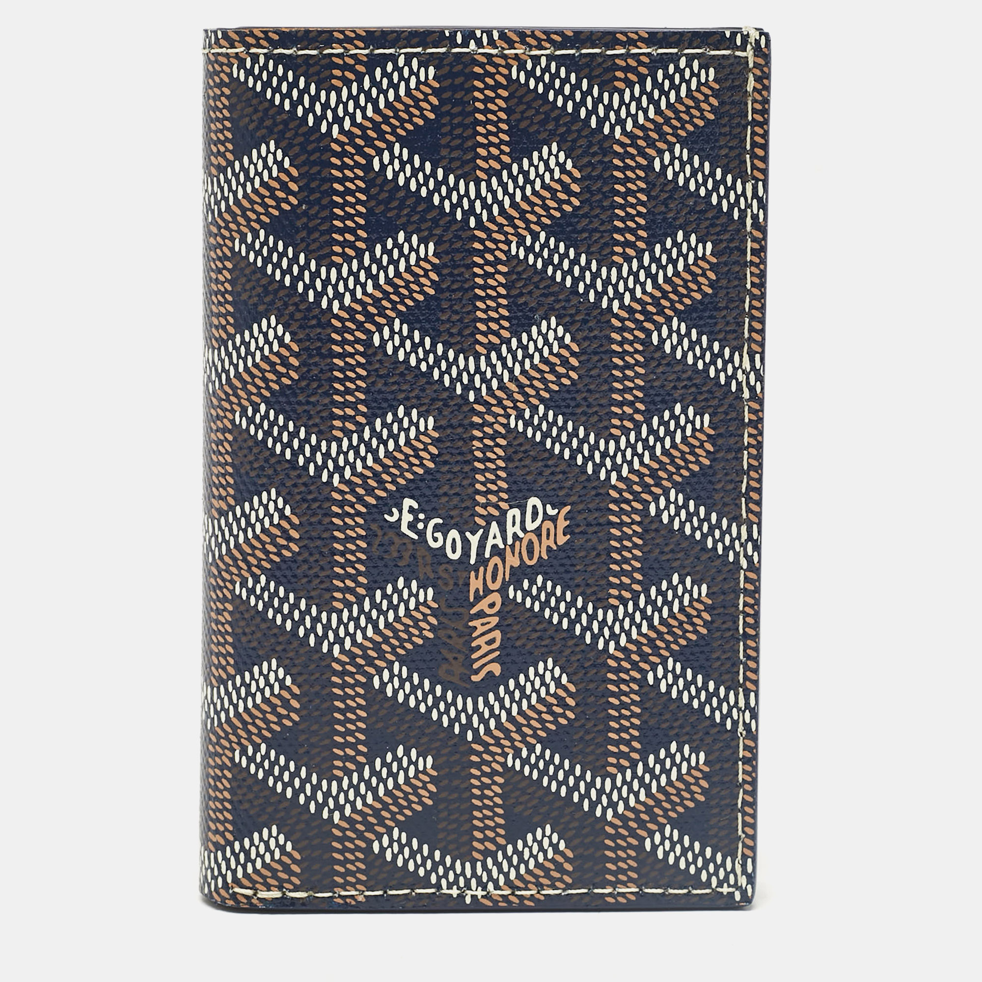 

Goyard Blue Goyardine Coated Canvas Saint Pierre Bifold Card Holder