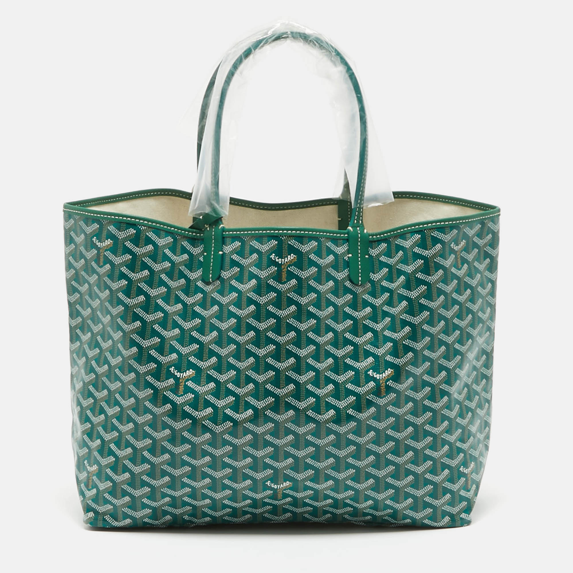 

Goyard Green Goyardine Coated Canvas and Leather Saint Louis PM Tote