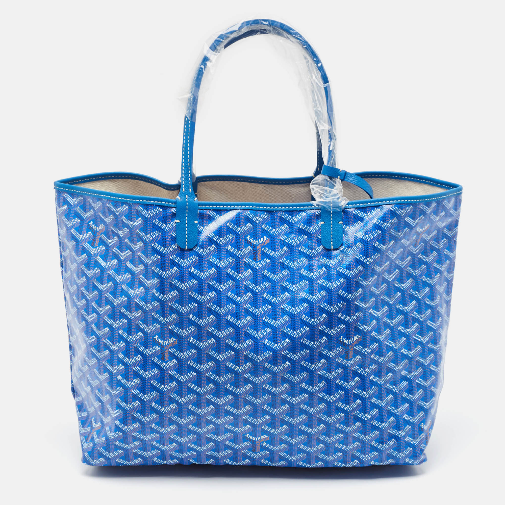 

Goyard Blue Goyardine Coated Canvas and Leather Saint Louis PM Tote