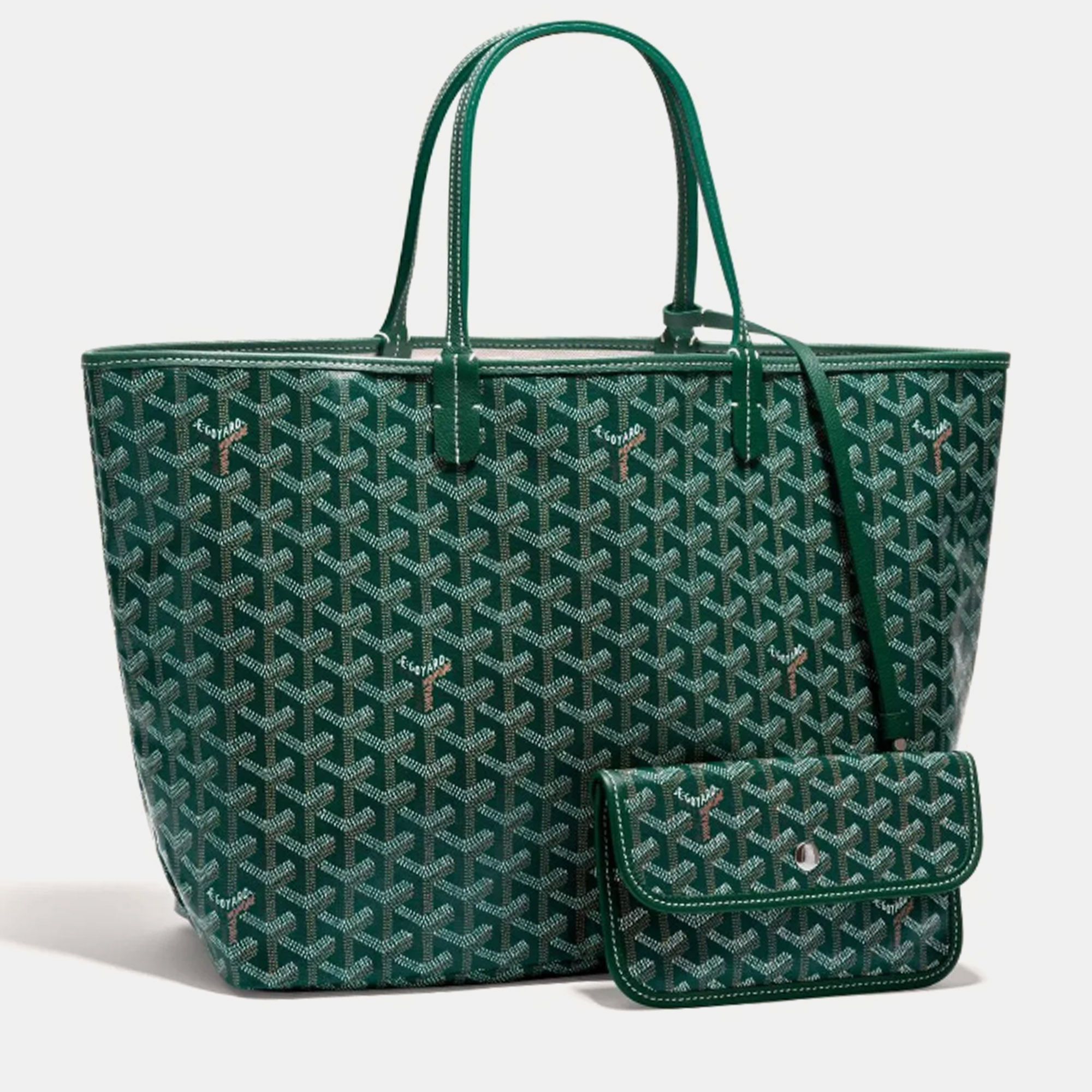 

Goyard Green Goyardine Coated Canvas and Leather Saint Louis PM Tote Bag