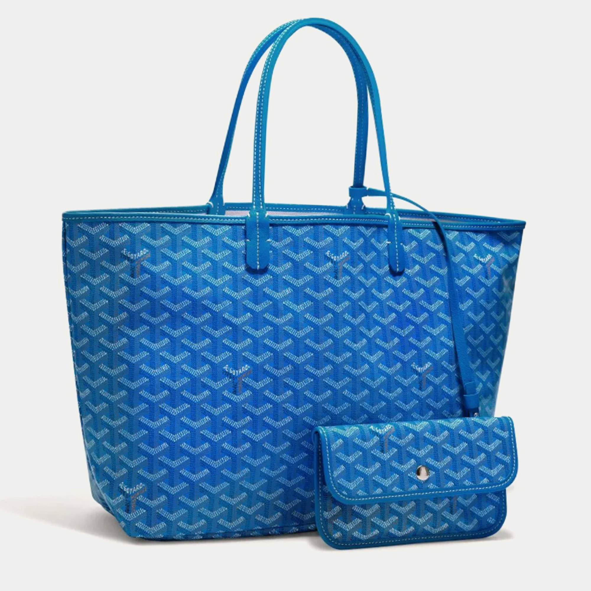 

Goyard Sky Blue Goyardine Coated Canvas and Leather Saint Louis PM Tote Bag