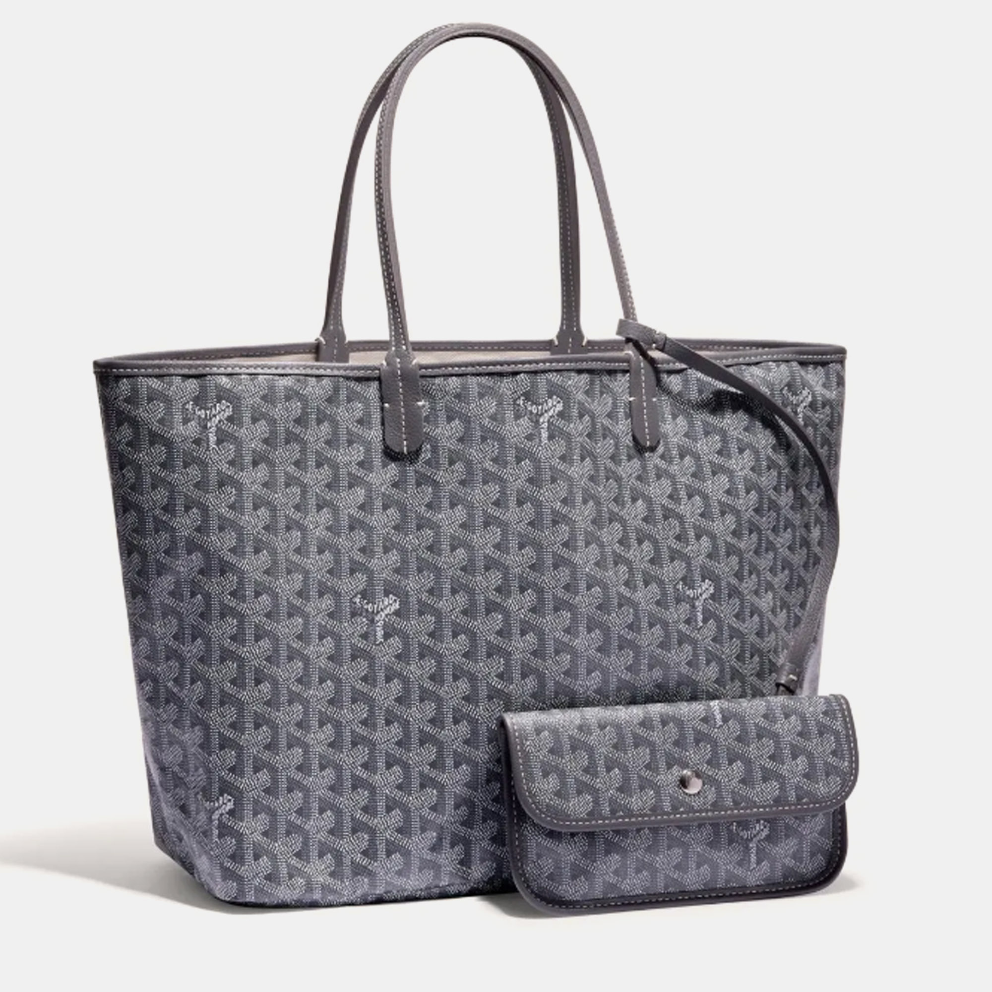 

Goyard Grey Goyardine Coated Canvas and Leather Saint Louis PM Tote Bag