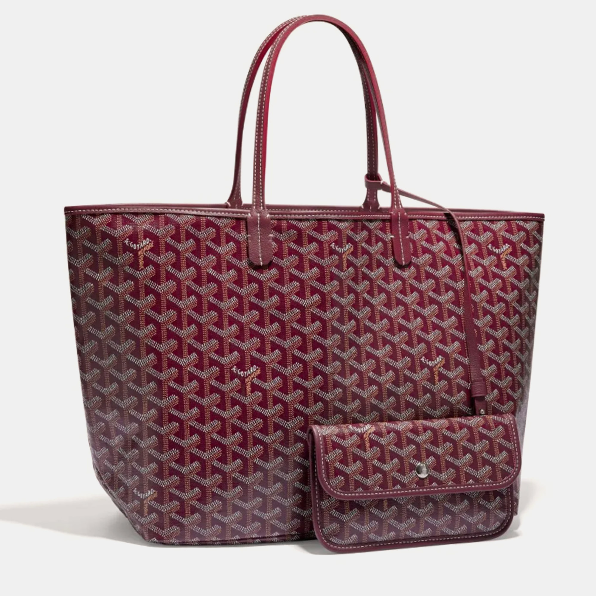 

Goyard Burgundy Goyardine Coated Canvas and Leather Saint Louis PM Tote Bag