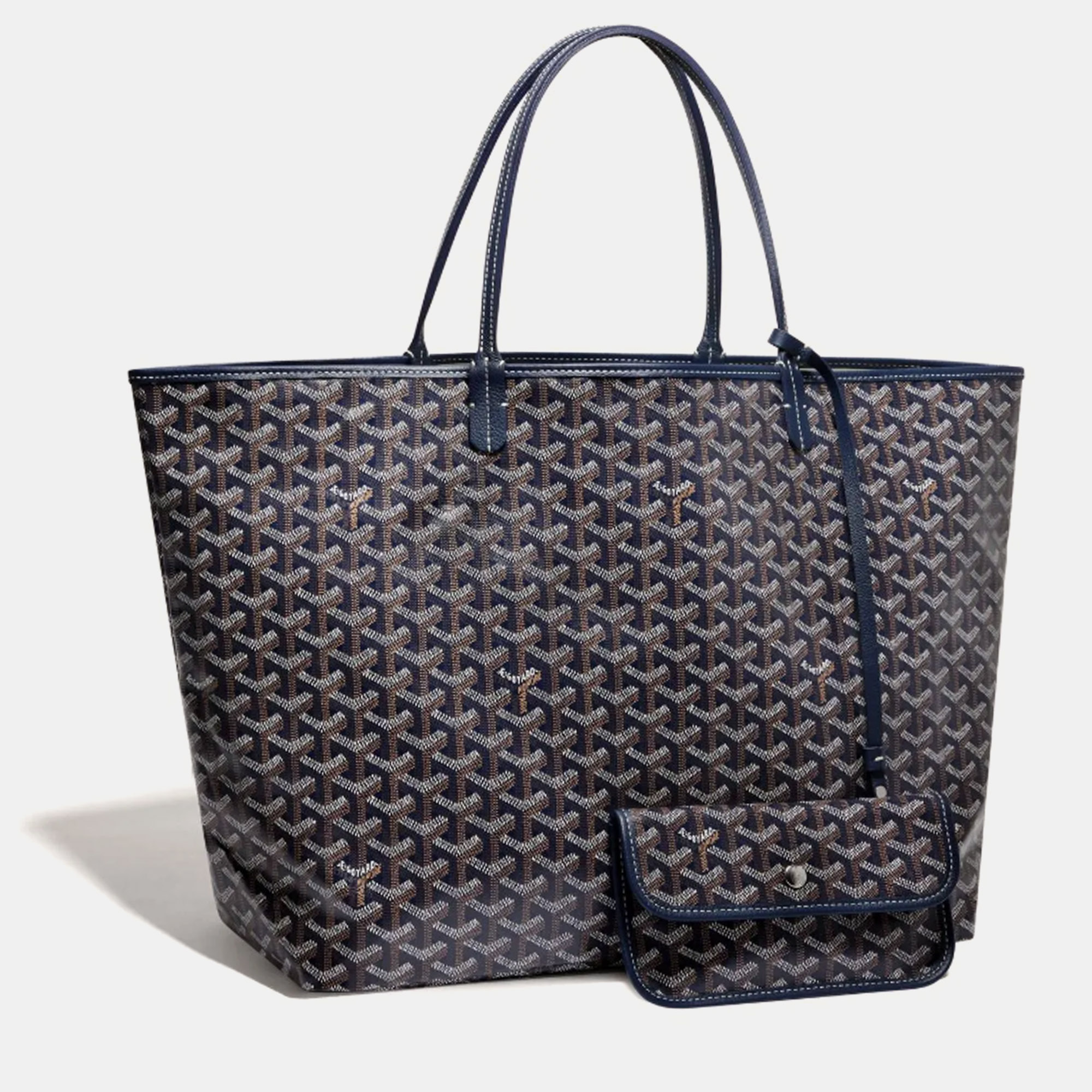 

Goyard Navy Blue Goyardine Coated Canvas and Leather Saint Louis GM Tote Bag