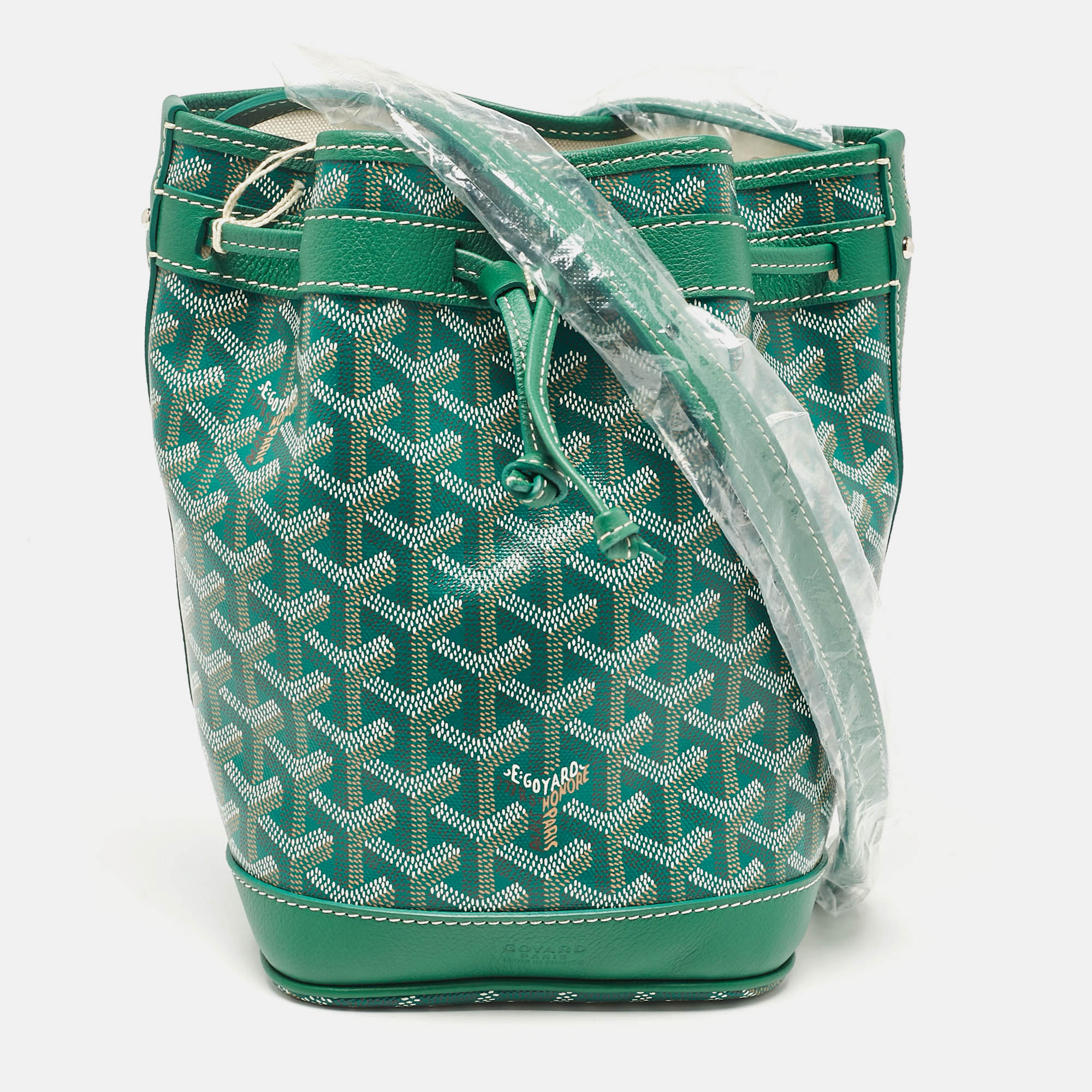 

Goyard Green Goyardine Coated Canvas and Leather Petit Flot Bucket Bag