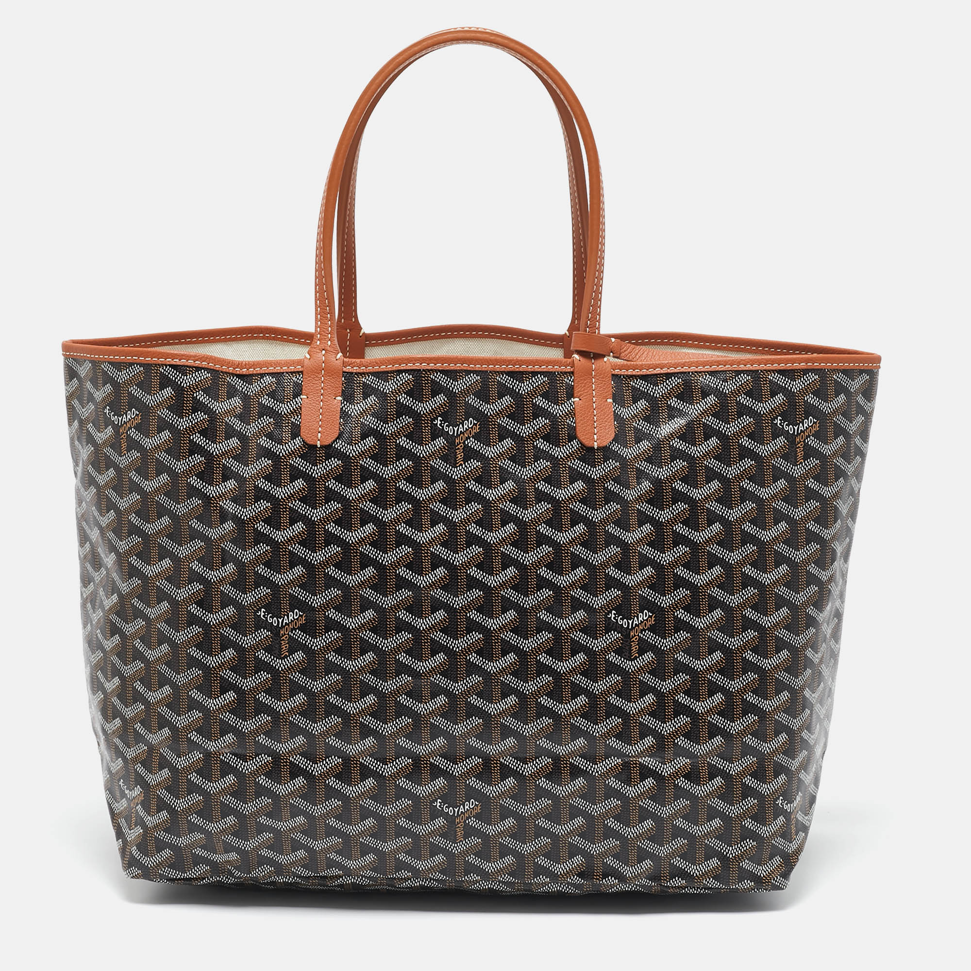 

Goyard Brown Goyardine Coated Canvas and Leather Saint Louis PM Tote