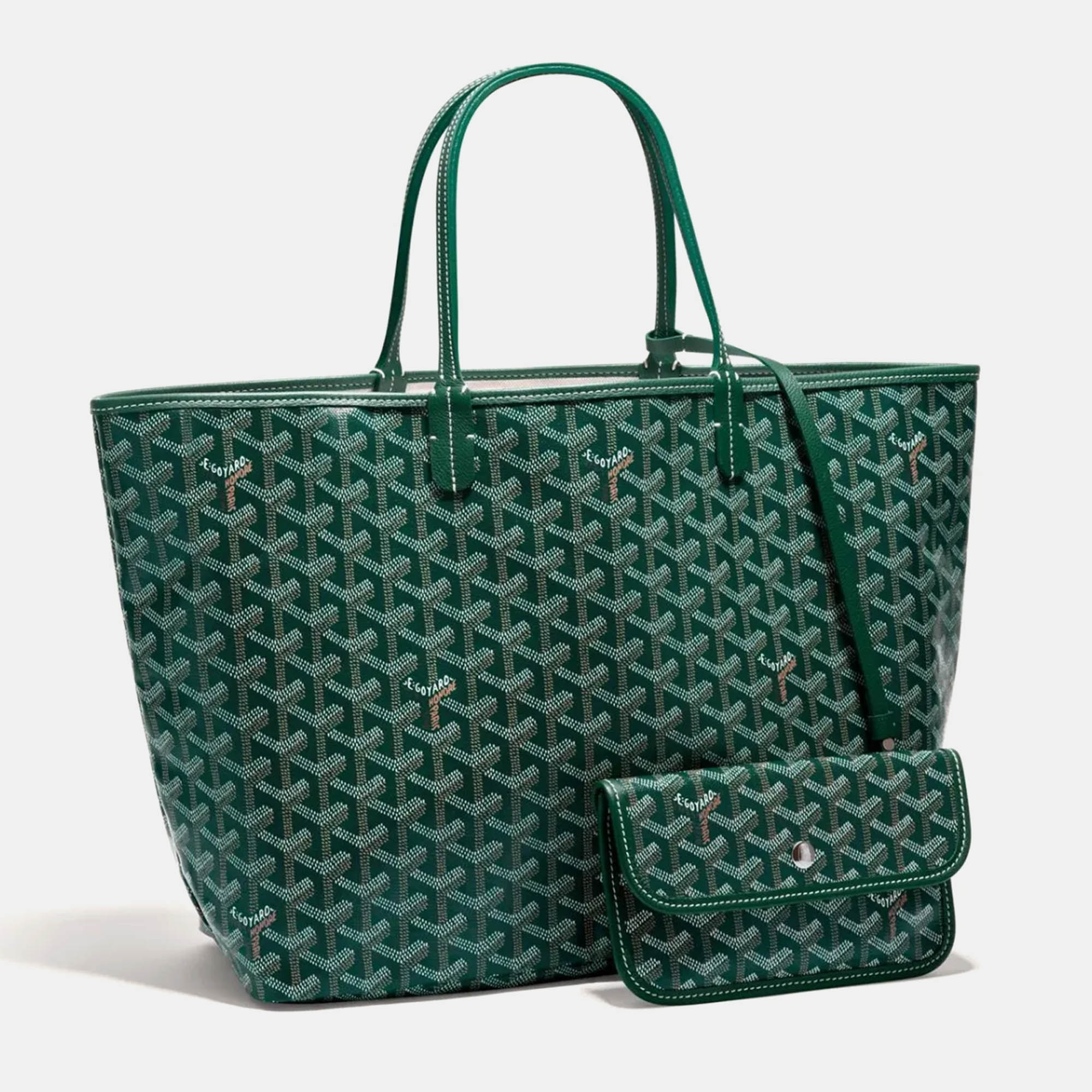 

Goyard Green Goyardine Coated Canvas and Leather Saint Louis PM Tote Bag