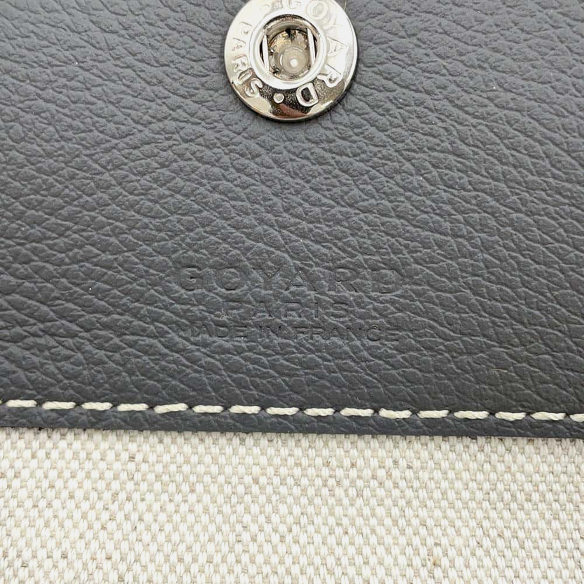 Goyard Grey Canvas Leather Saint Louis PM Bag 