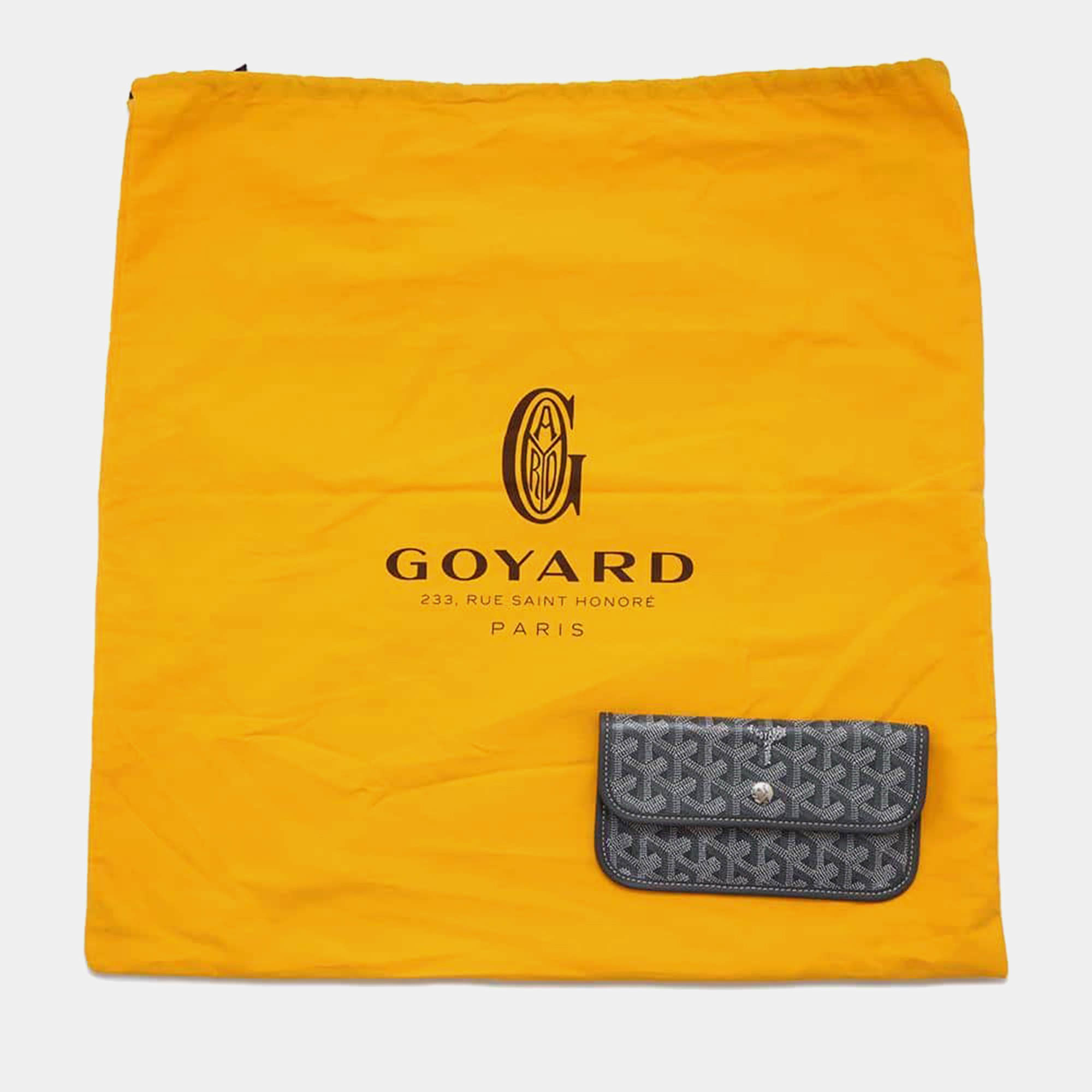 Goyard Grey Canvas Leather Saint Louis PM Bag 