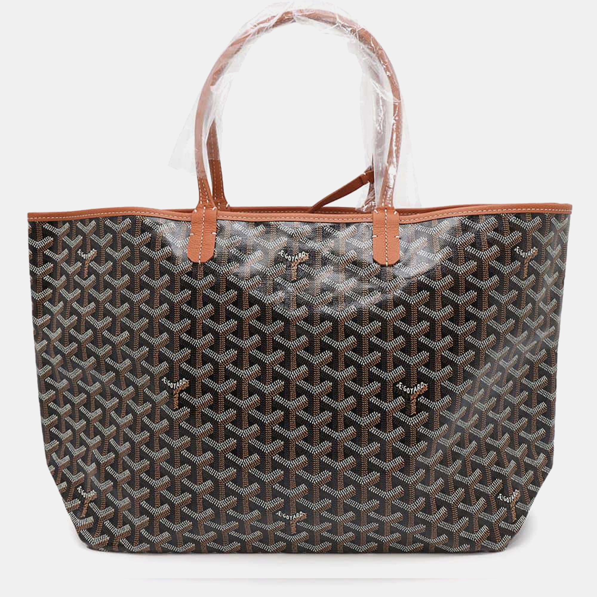 

Goyard Black/Brown Pvc Leather Saint Louis PM Bag