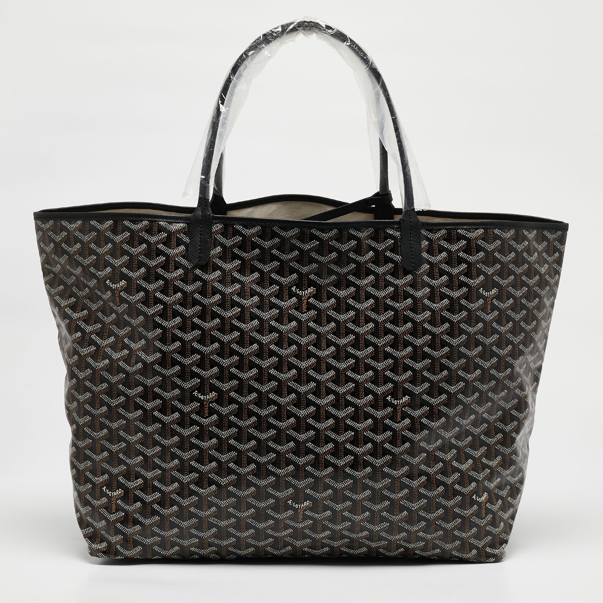 

Goyard Black Goyardine Coated Canvas and Leather Saint Louis GM Tote