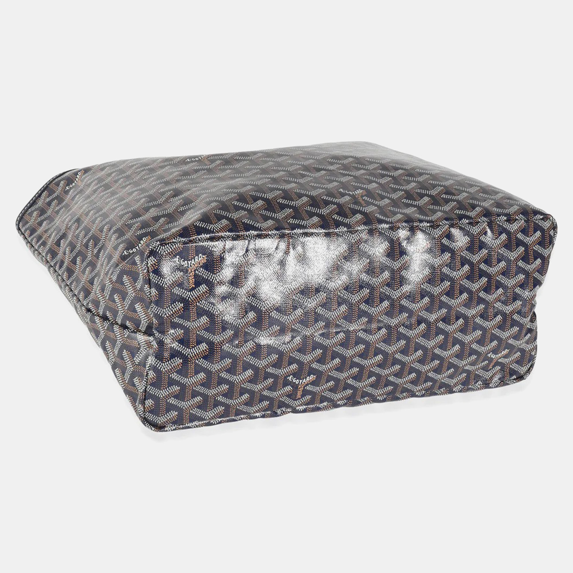 Goyard Navy Goyardine Canvas Saint Louis PM Bag 