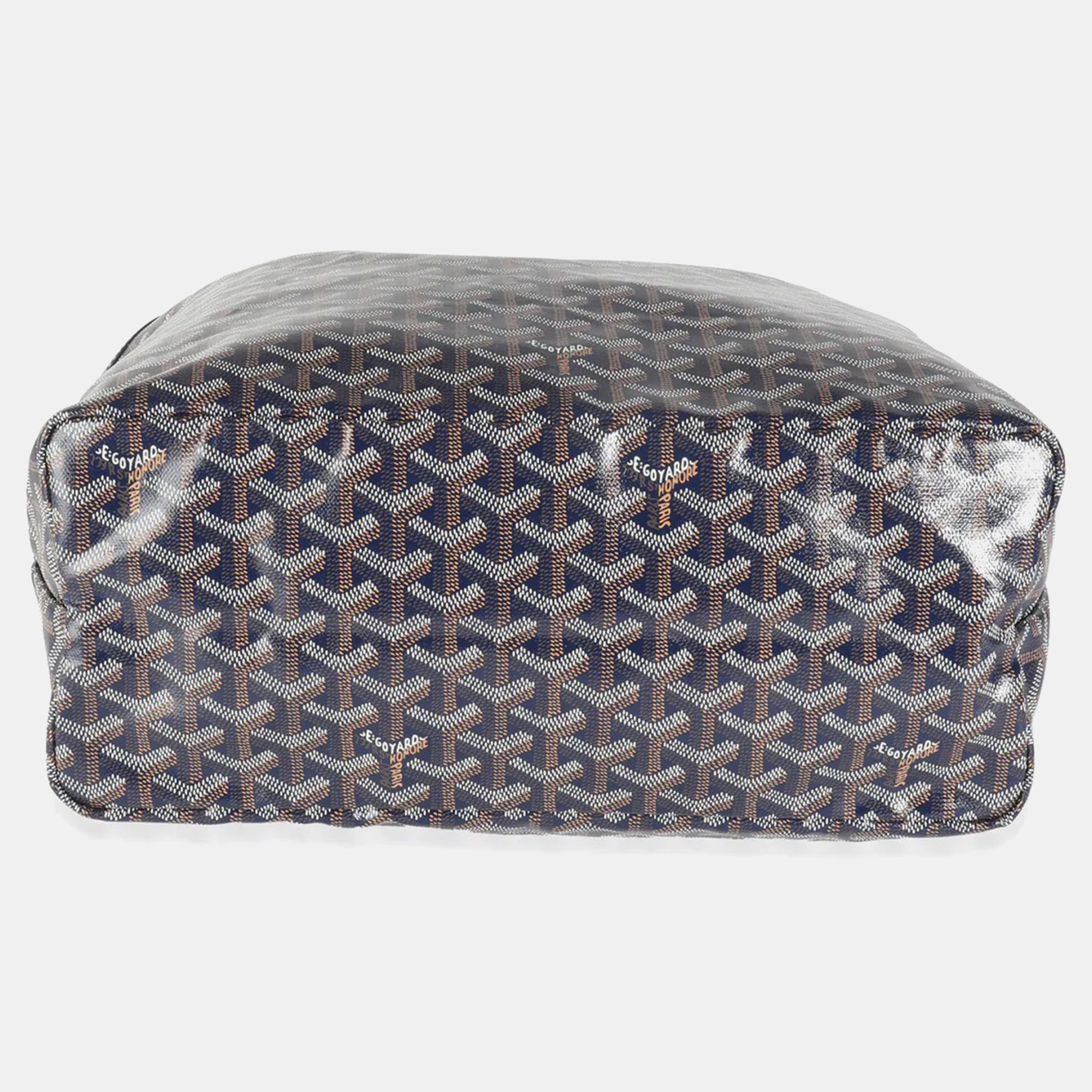 Goyard Navy Goyardine Canvas Saint Louis PM Bag 