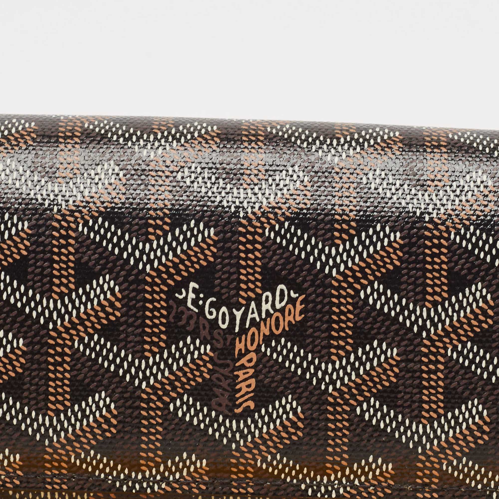 Goyard Black Goyardine Coated Canvas Varenne Continental Wallet 